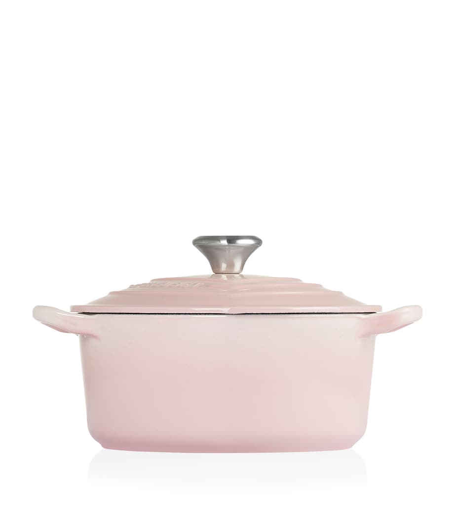 Heart Shape Cast Iron Casserole Dish (20cm) SHELL PINK Image 2