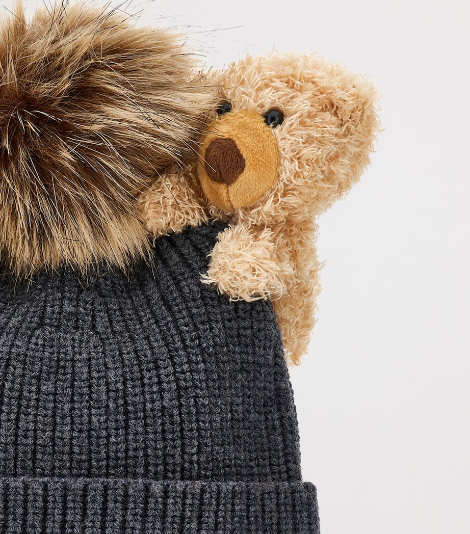 Wool Teddy Beanie GRIGIO MEDIO Image 3