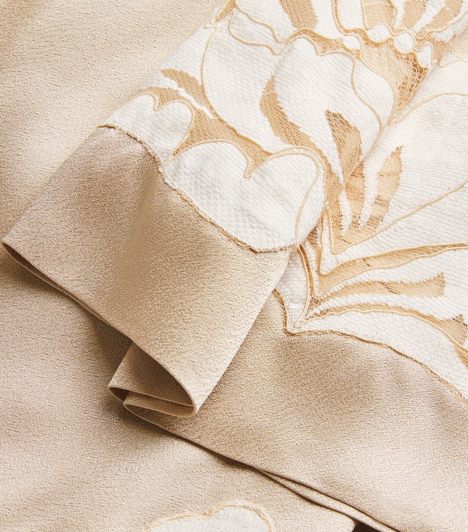 Satin Embellished Dalia Robe (XS/S) BEIGE Image 5