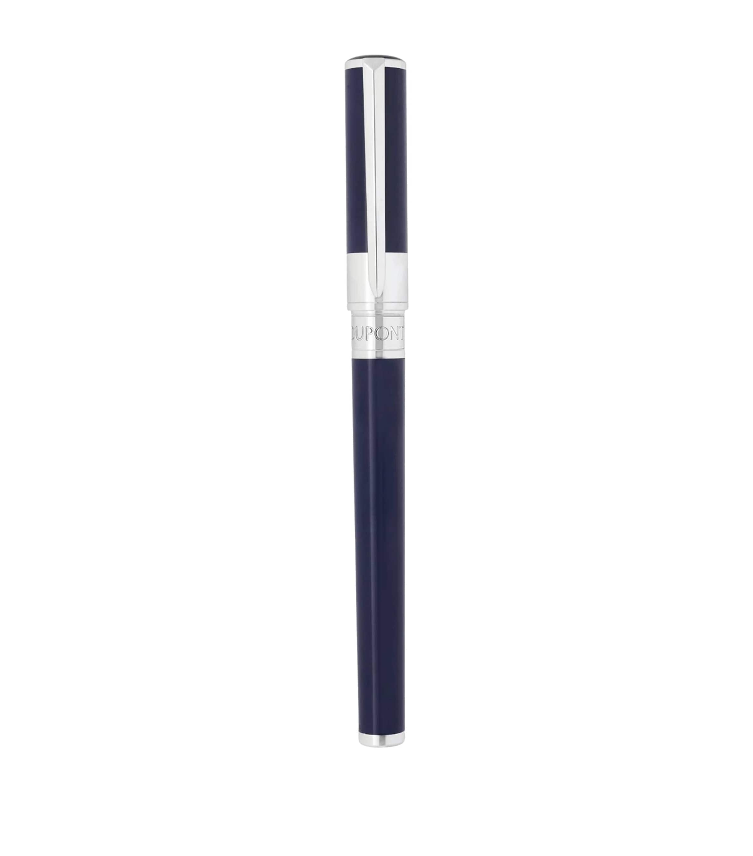 S.T. Dupont Initial Rollerball Pen Blue & Chrome Image 3