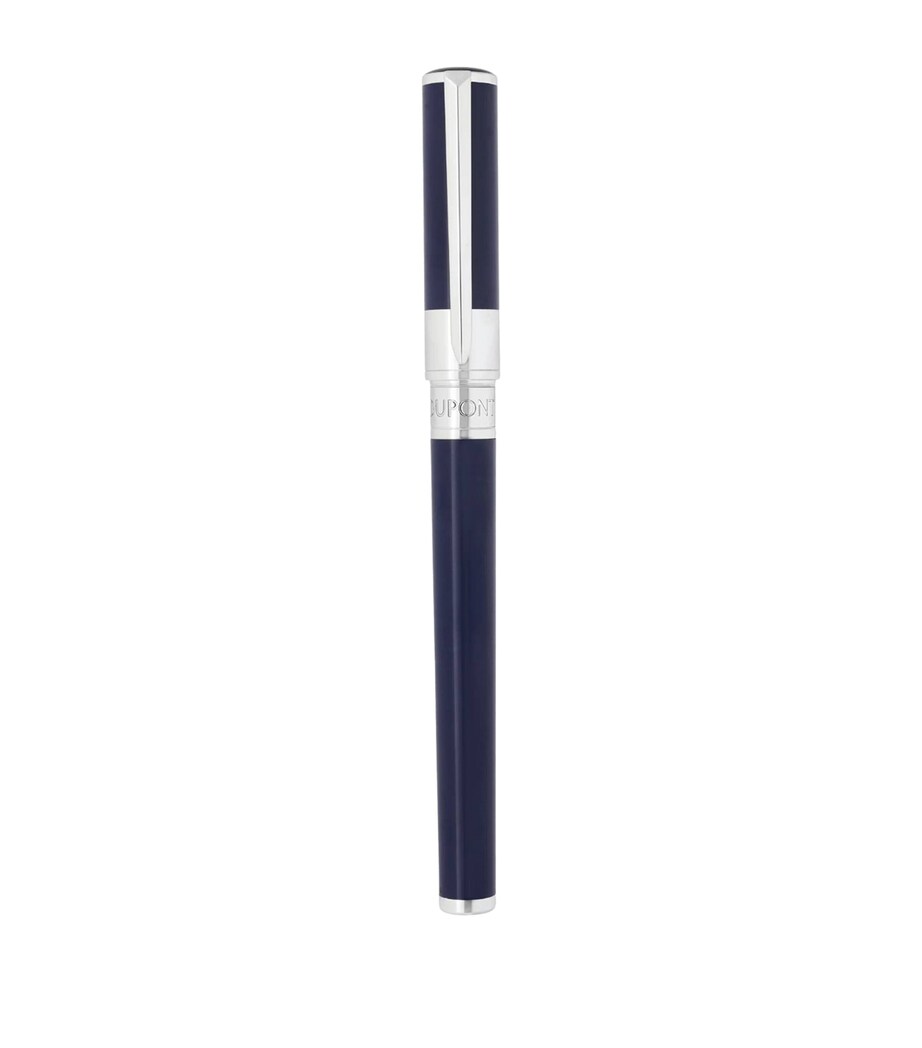S.T. Dupont Initial Rollerball Pen Blue & Chrome Image 3