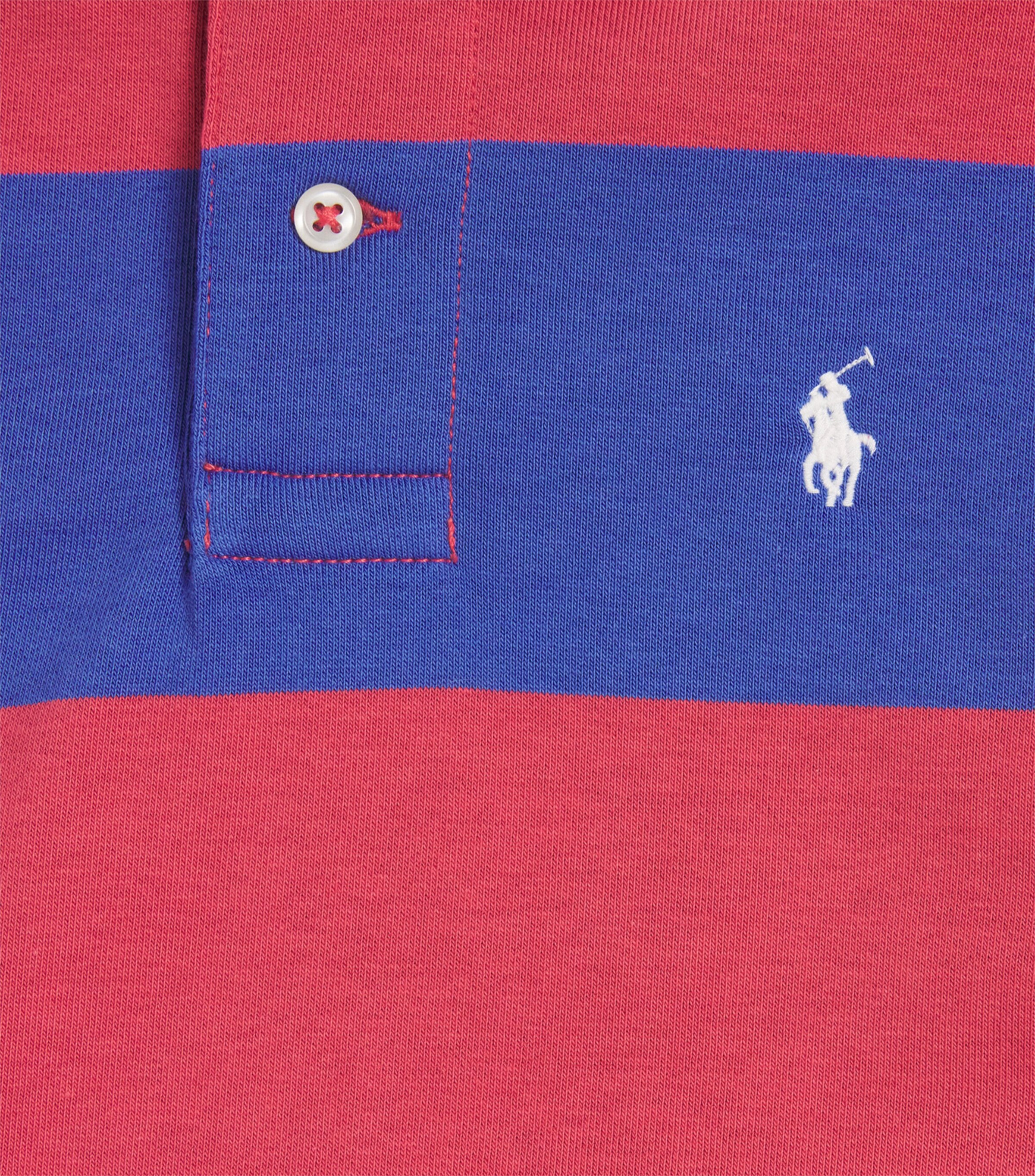 Stripe Polo Pony Rugby Polo Shirt (6-14 Years) MULTI Image 3