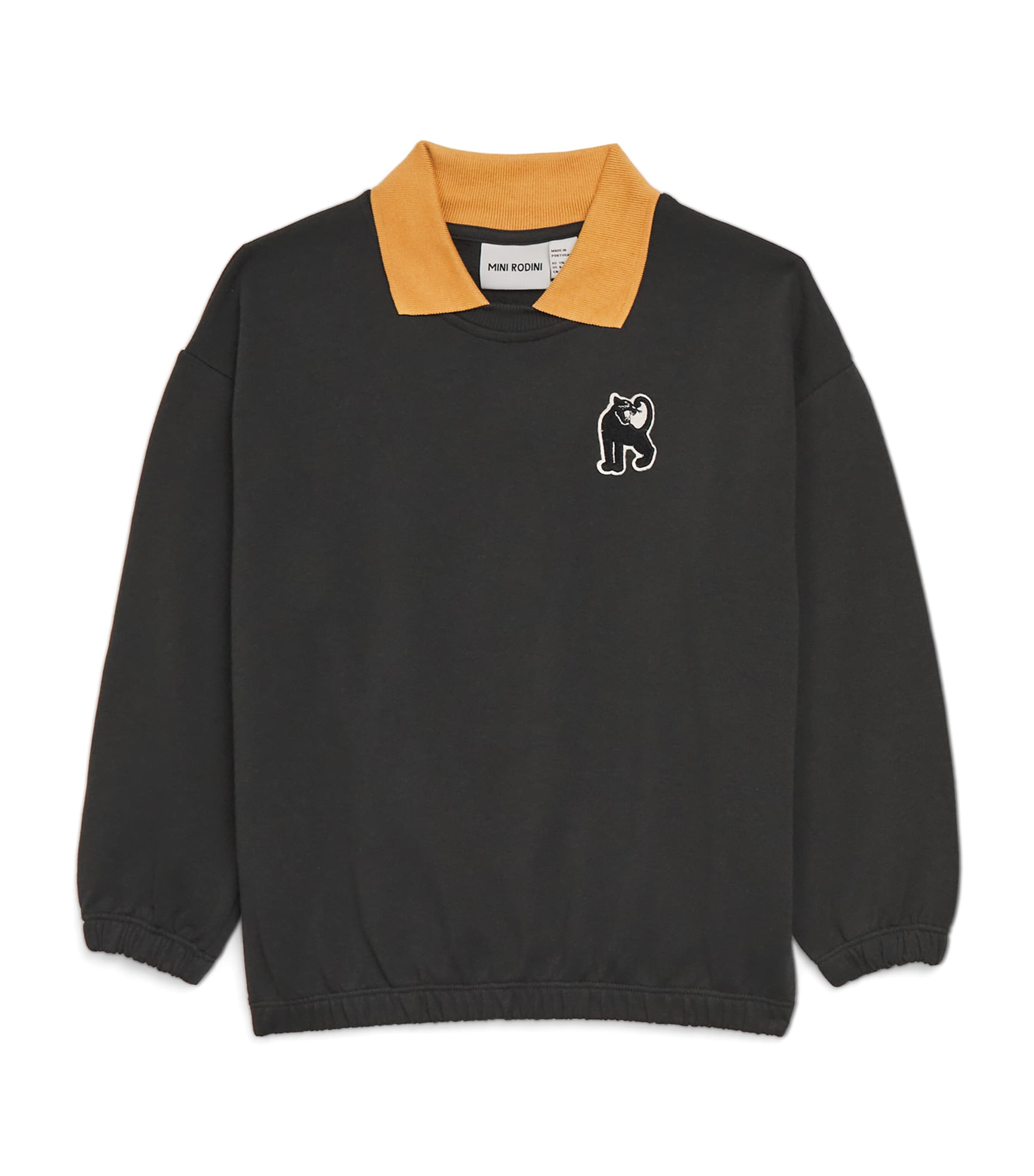 Mini Rodini Cotton Jersey Sweatshirt In Black