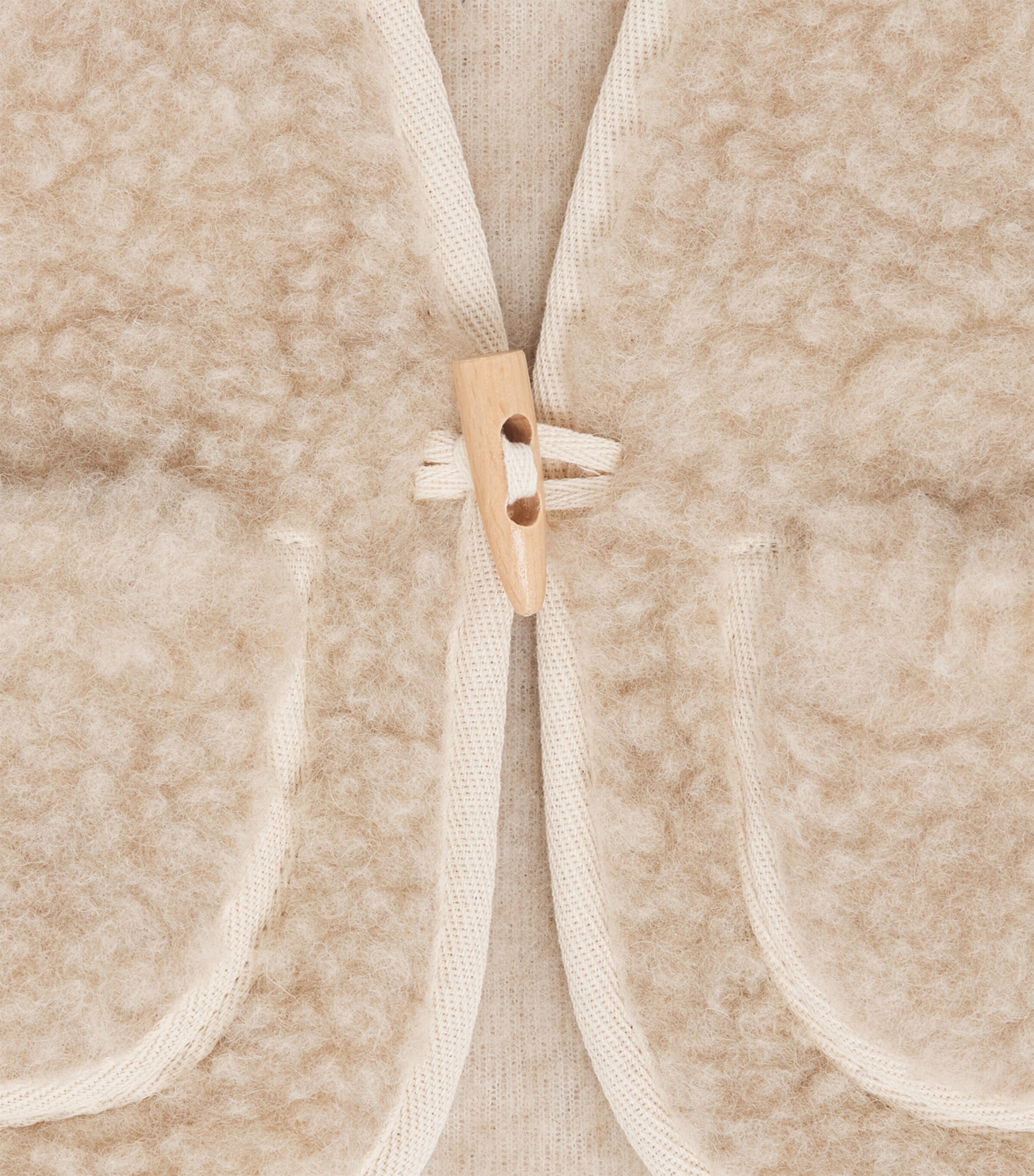 Binibamba Merino Wool Gilet (6-12 Months) Peanut Image 3