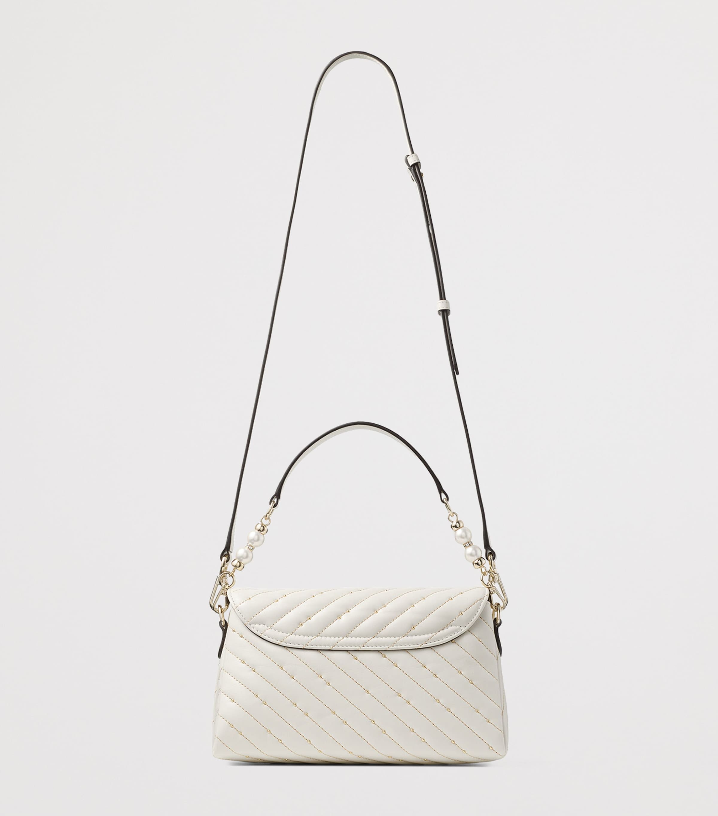 Jimmy Choo Leather Curve Top-Handle Bag Latte/shiny Gold Image 3