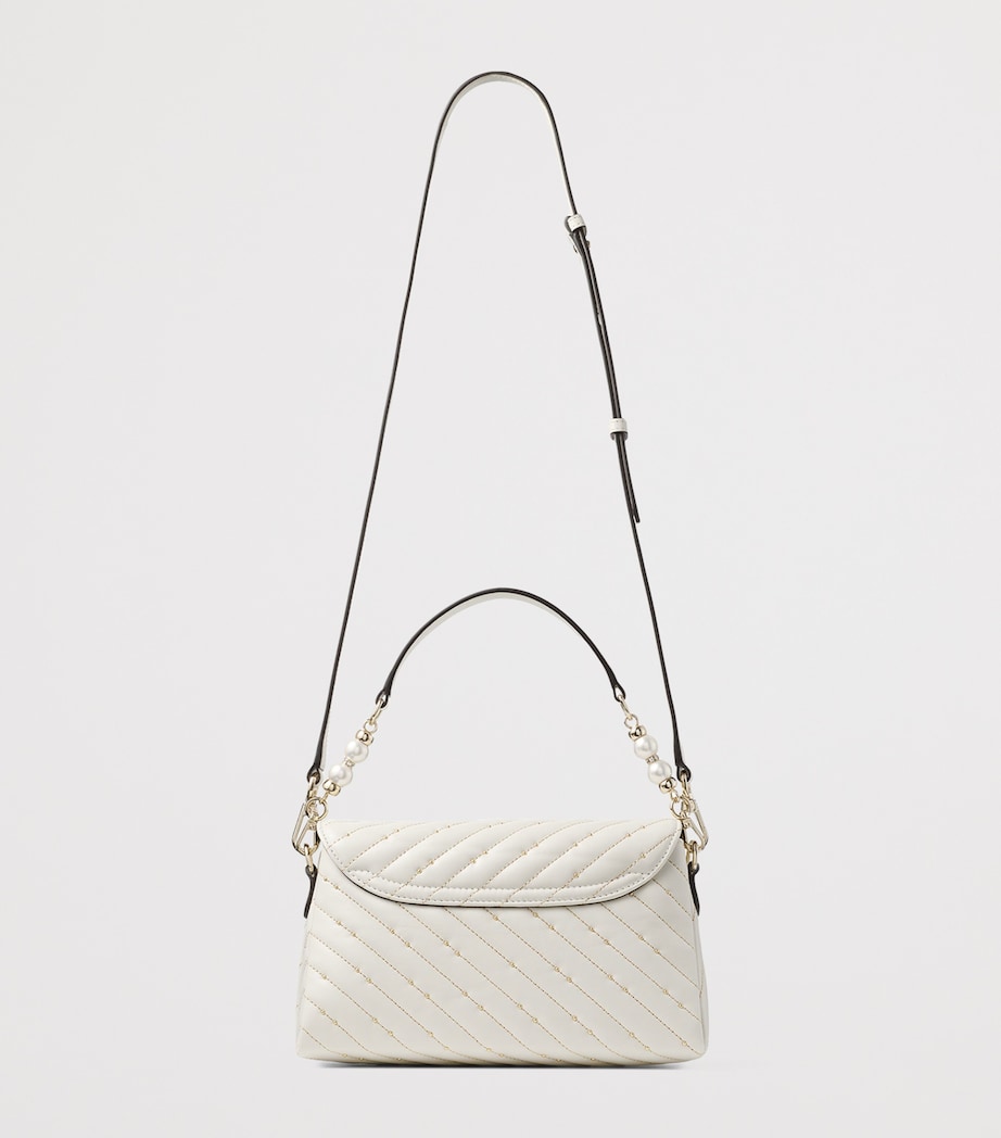 Jimmy Choo Leather Curve Top-Handle Bag Latte/shiny Gold Image 3