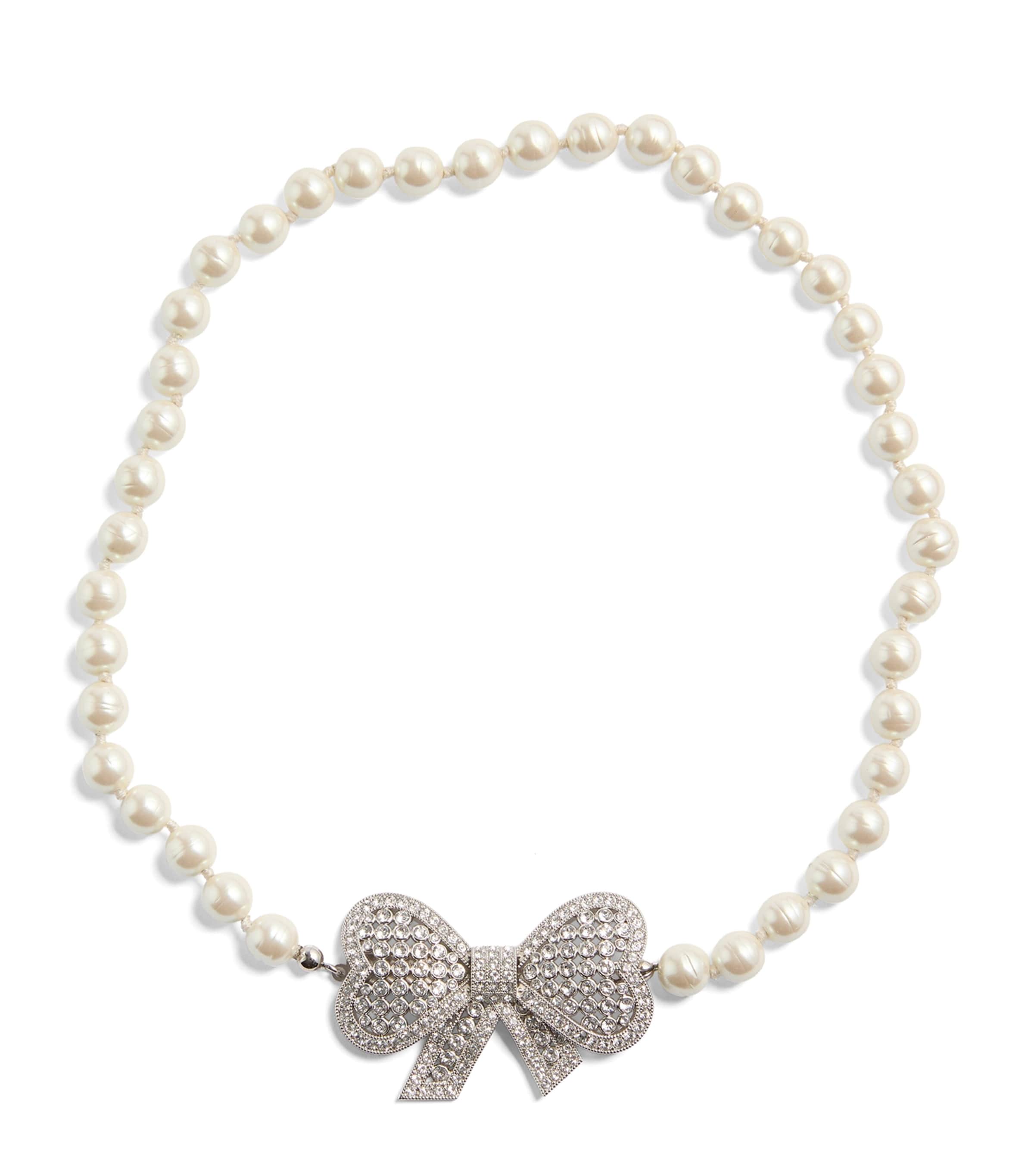 Valentino Garavani Faux Pearl Trop Chou Necklace Image 1