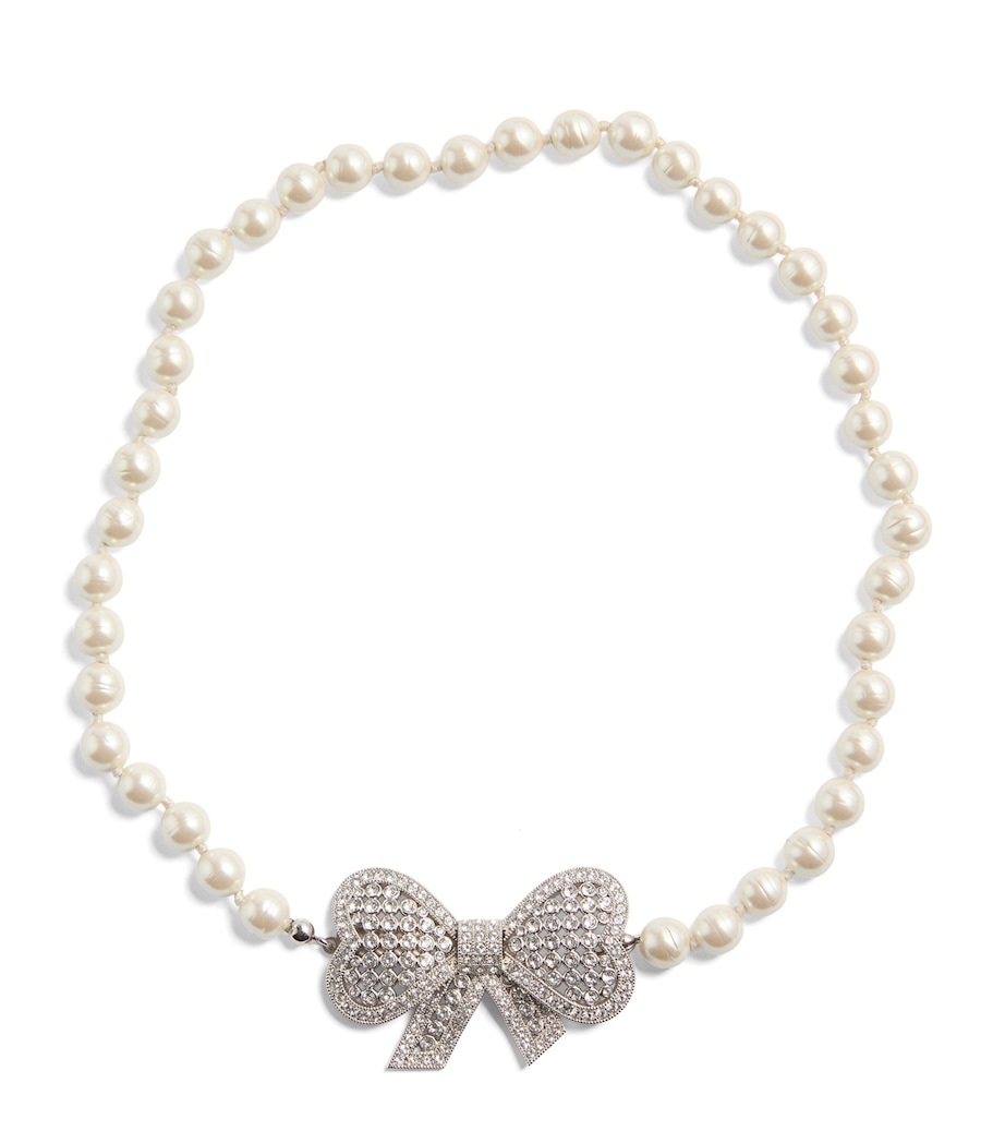 Valentino Garavani Faux Pearl Trop Chou Necklace Image 1