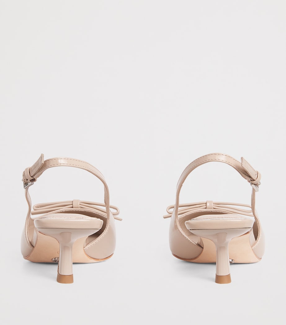 Leather Mylah Slingback Pumps 45 LIGHT TAN Image 3