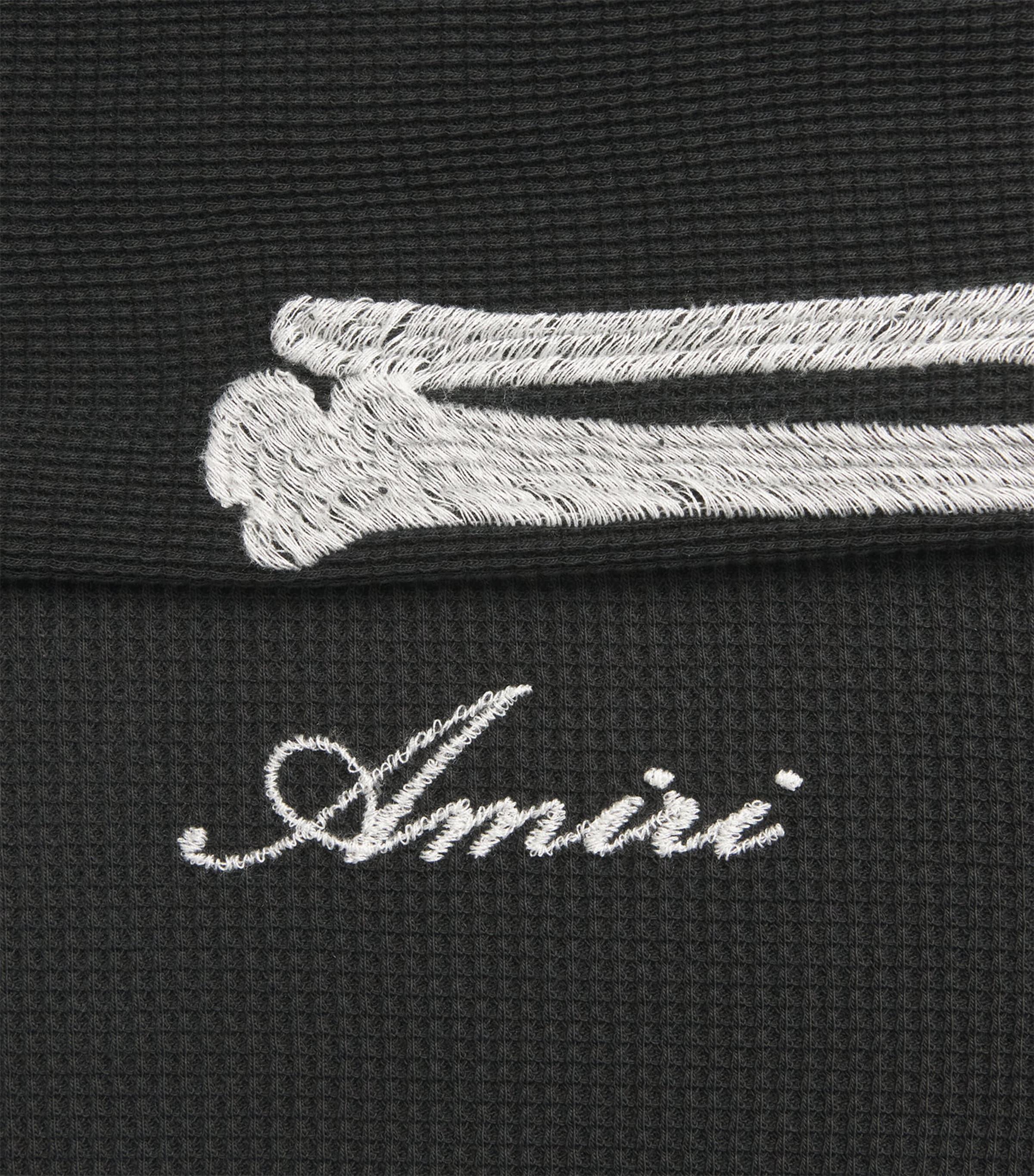 AMIRI Mens Cotton Long-Sleeve Bones T-Shirt Black Image 6