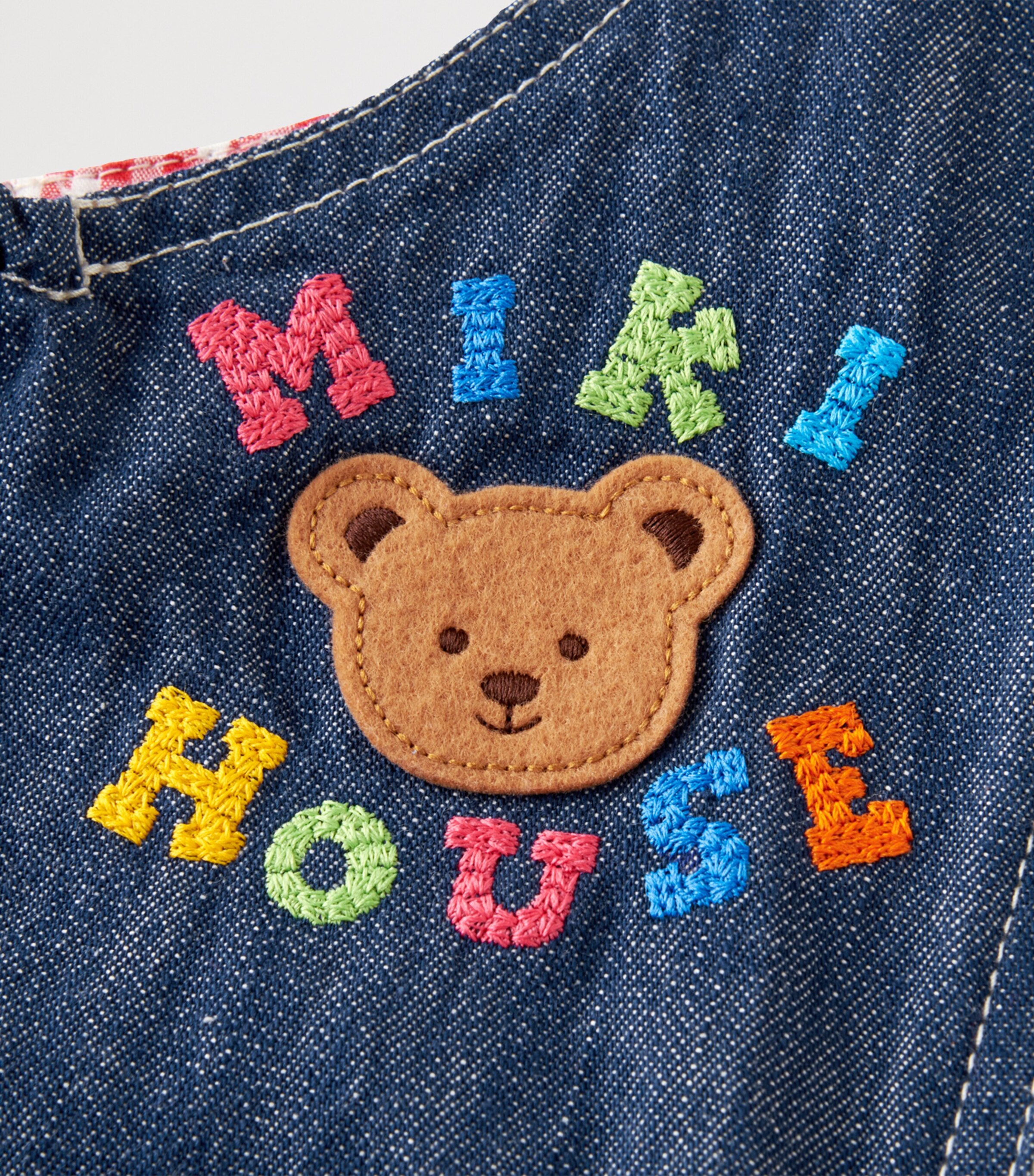 Miki House Denim Logo Dungarees (6-24 Months) Image 6