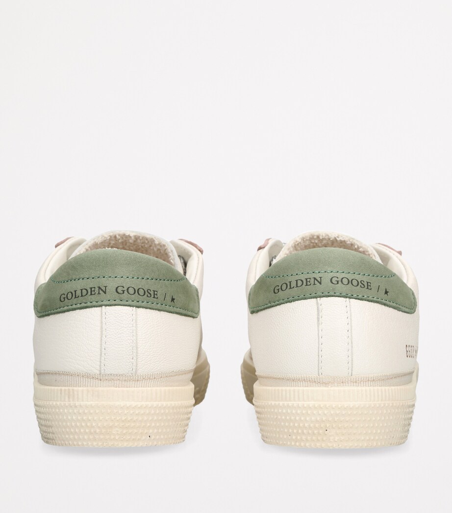 Golden Goose Leather May Sneakers Silver Com Image 2