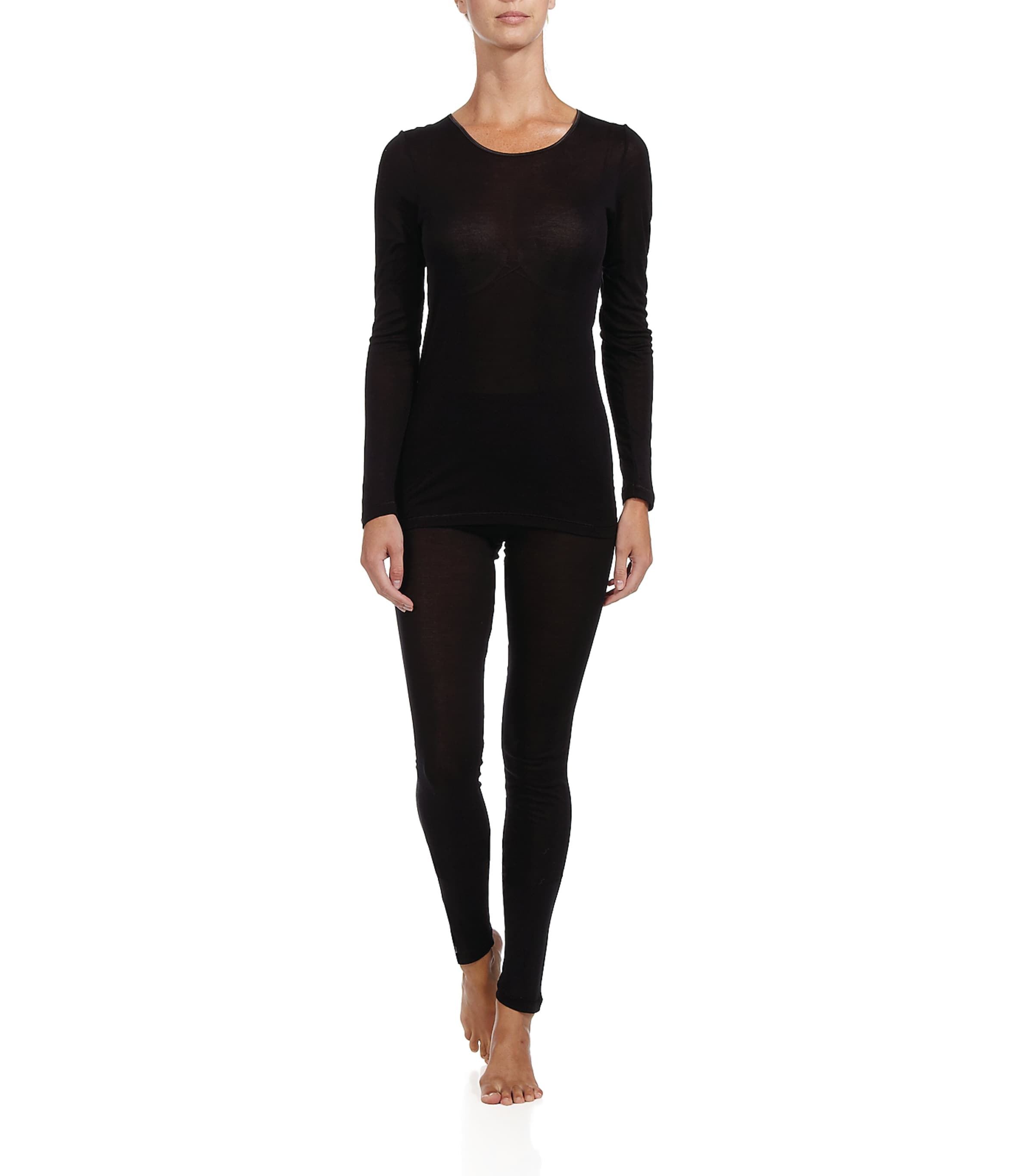 Pure Silk Leggings BLACK Image 2