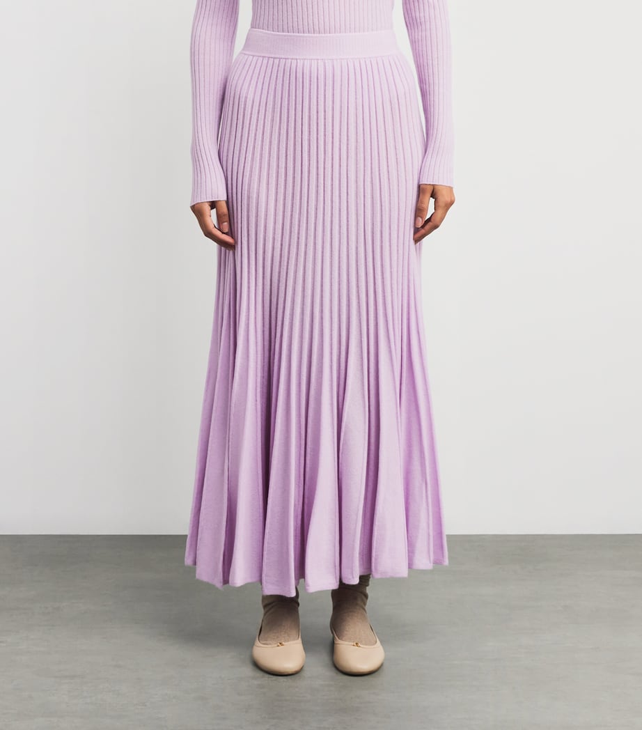 Cashmere Sabrina Midi Skirt LILAC Image 3