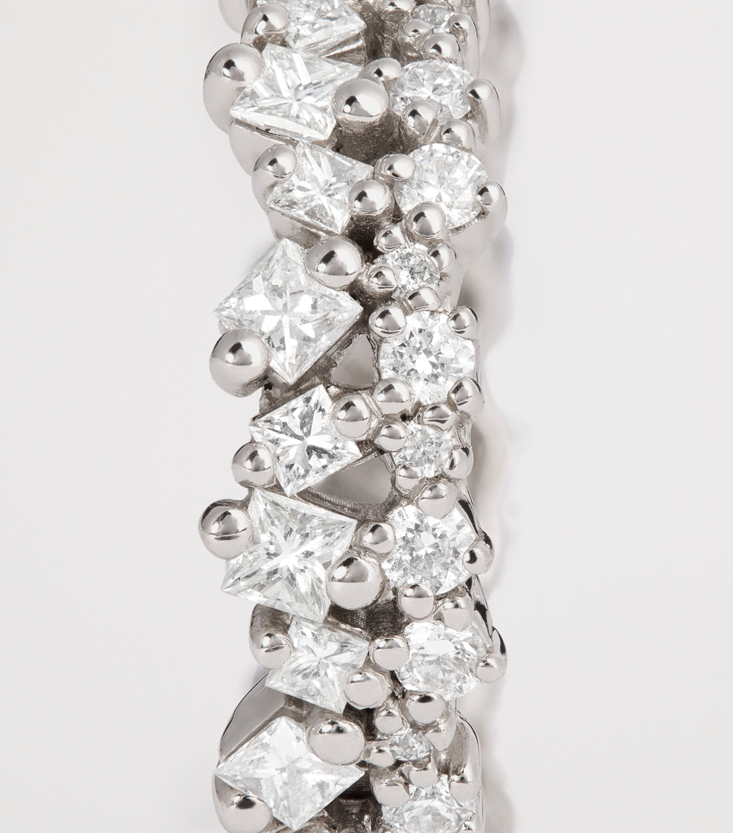 White Gold and Diamond Princess Eternity Ring 18K WG/WD Image 6