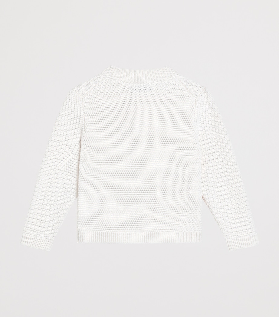 Dolce&Gabbana Kids Cotton-Cashmere Cardigan (3-30 Months) Natural White Image 2