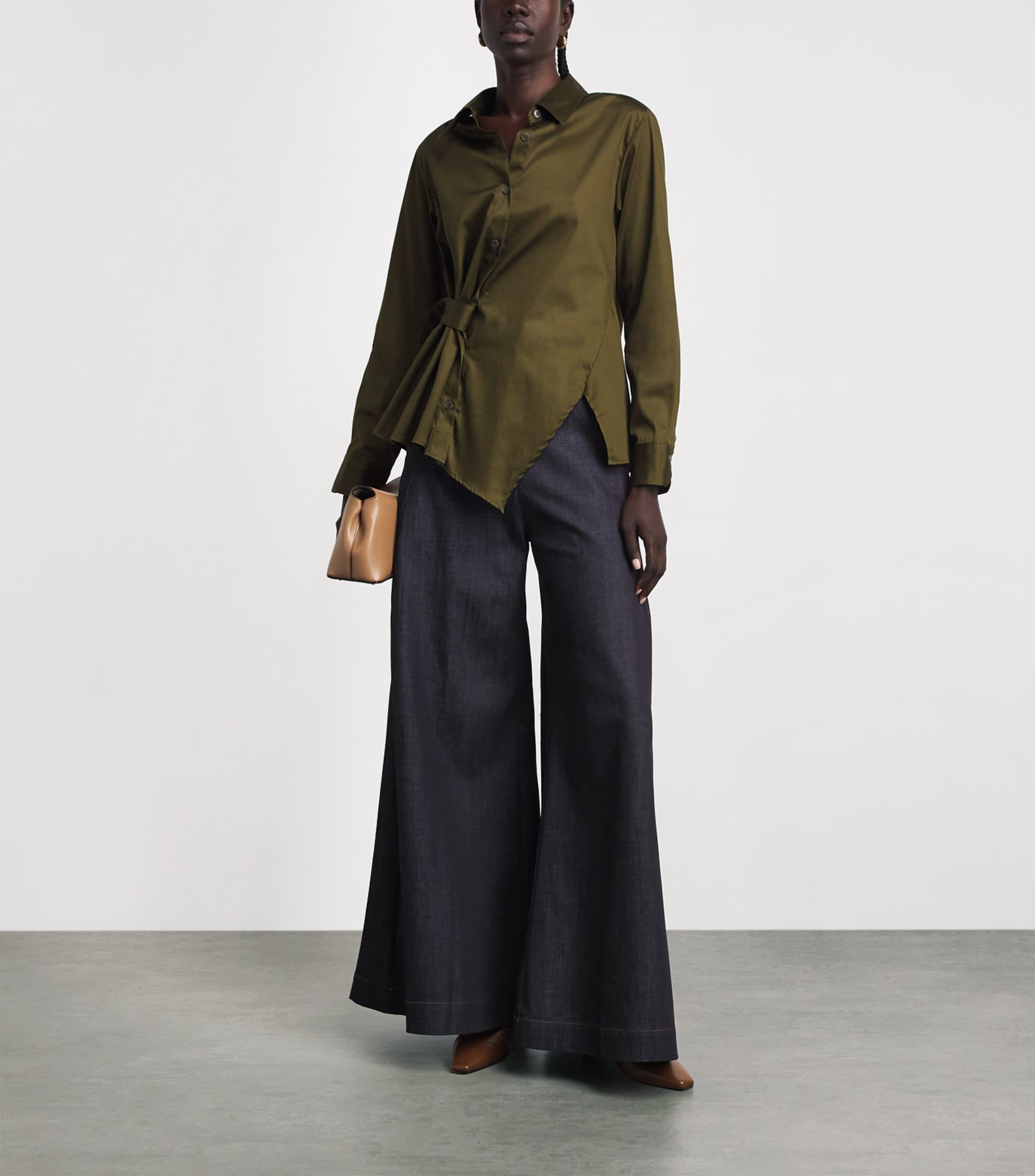 Palmer//Harding Womens Elara High-Rise Wide-Leg Jeans Indigo Denim Image 2