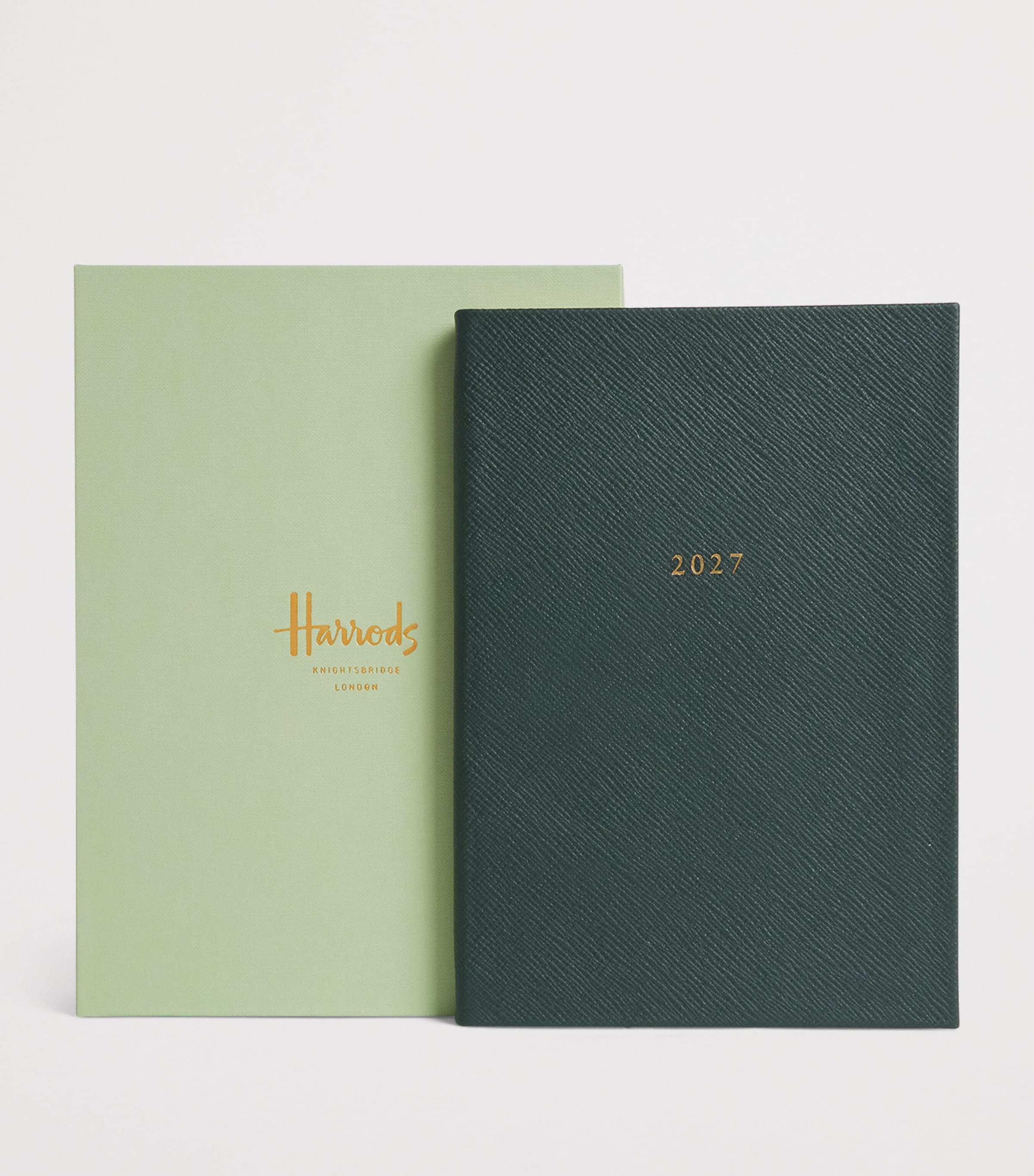 Harrods Leather A5 2027 Diary Green Image 2