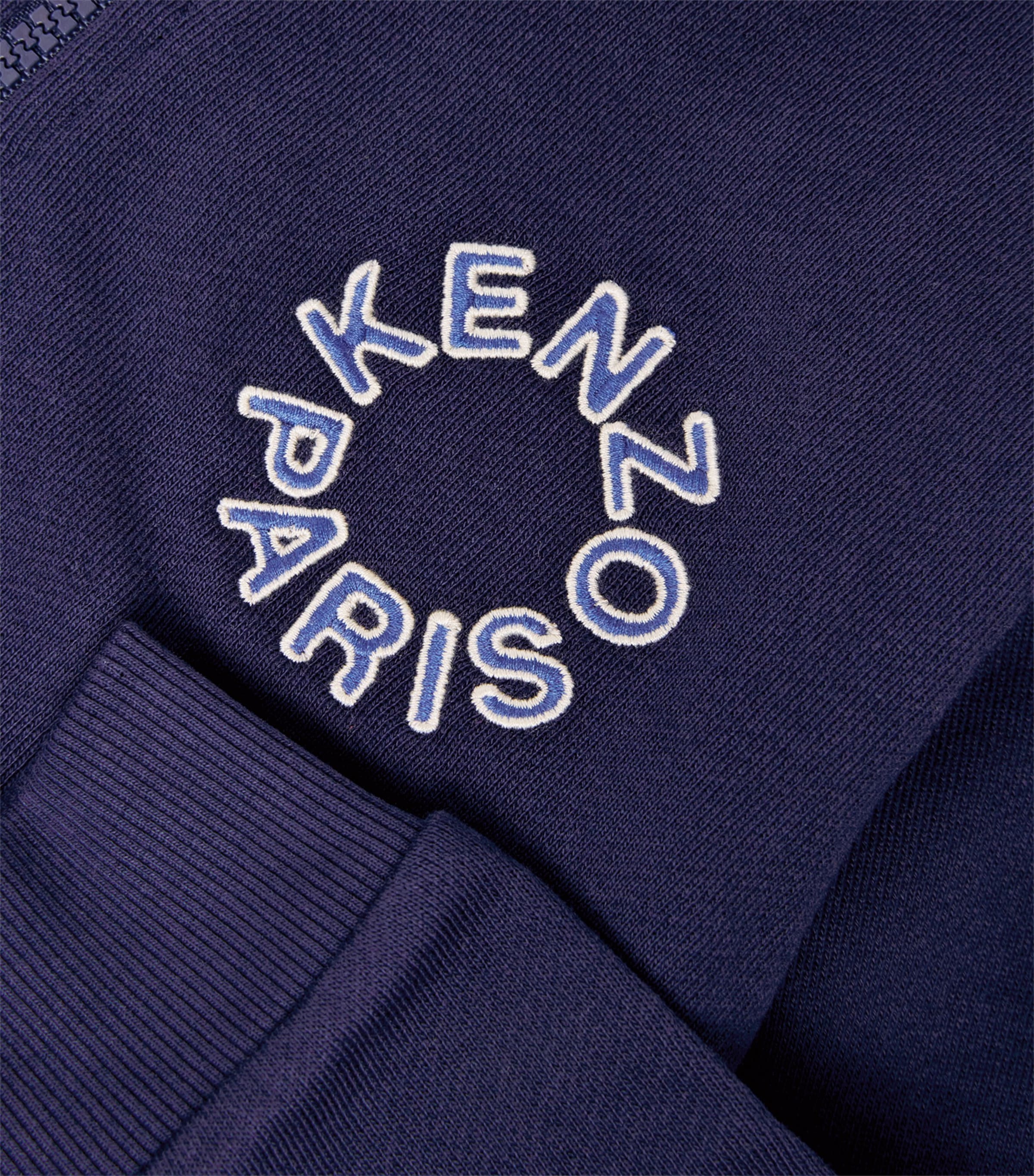 Cotton Logo Zip Hoodie (5-14 Years) 84NMEDIEVAL BLUE Image 3