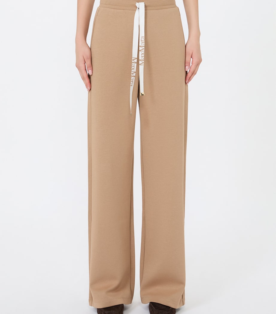 Max Mara Womens Logo-Tape Sweatpants Camel Image 3
