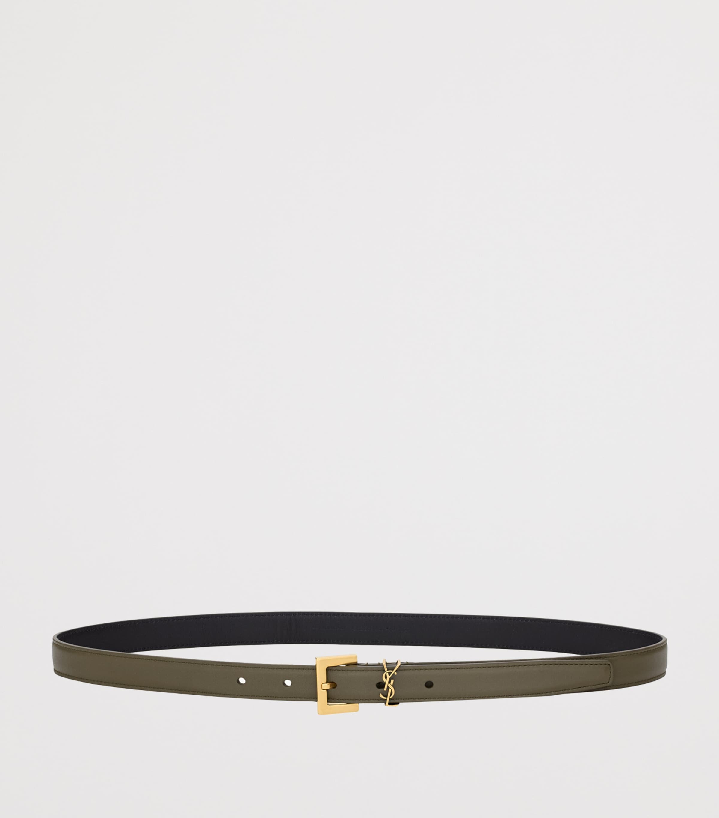 Saint Laurent Leather Monogram Belt Image 3