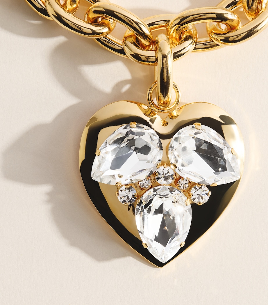 Alessandra Rich Heart Pendant Necklace Cry Gold Image 3