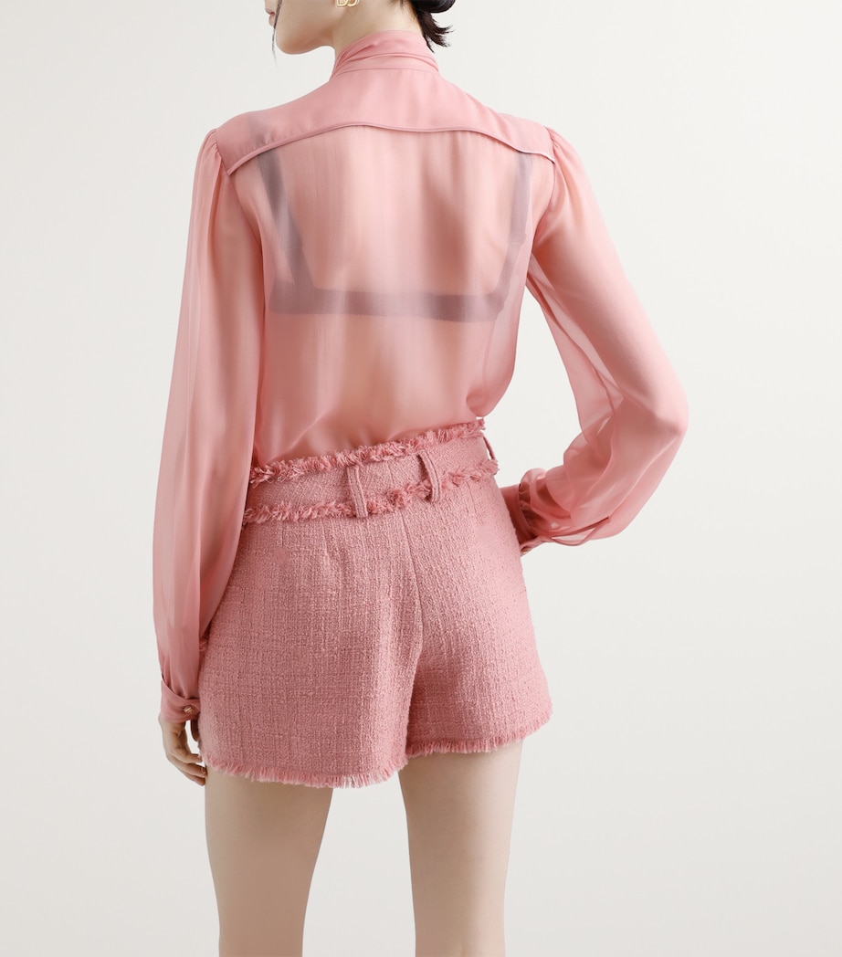 Dolce&Gabbana Womens Tweed Shorts Powder Pink Image 6