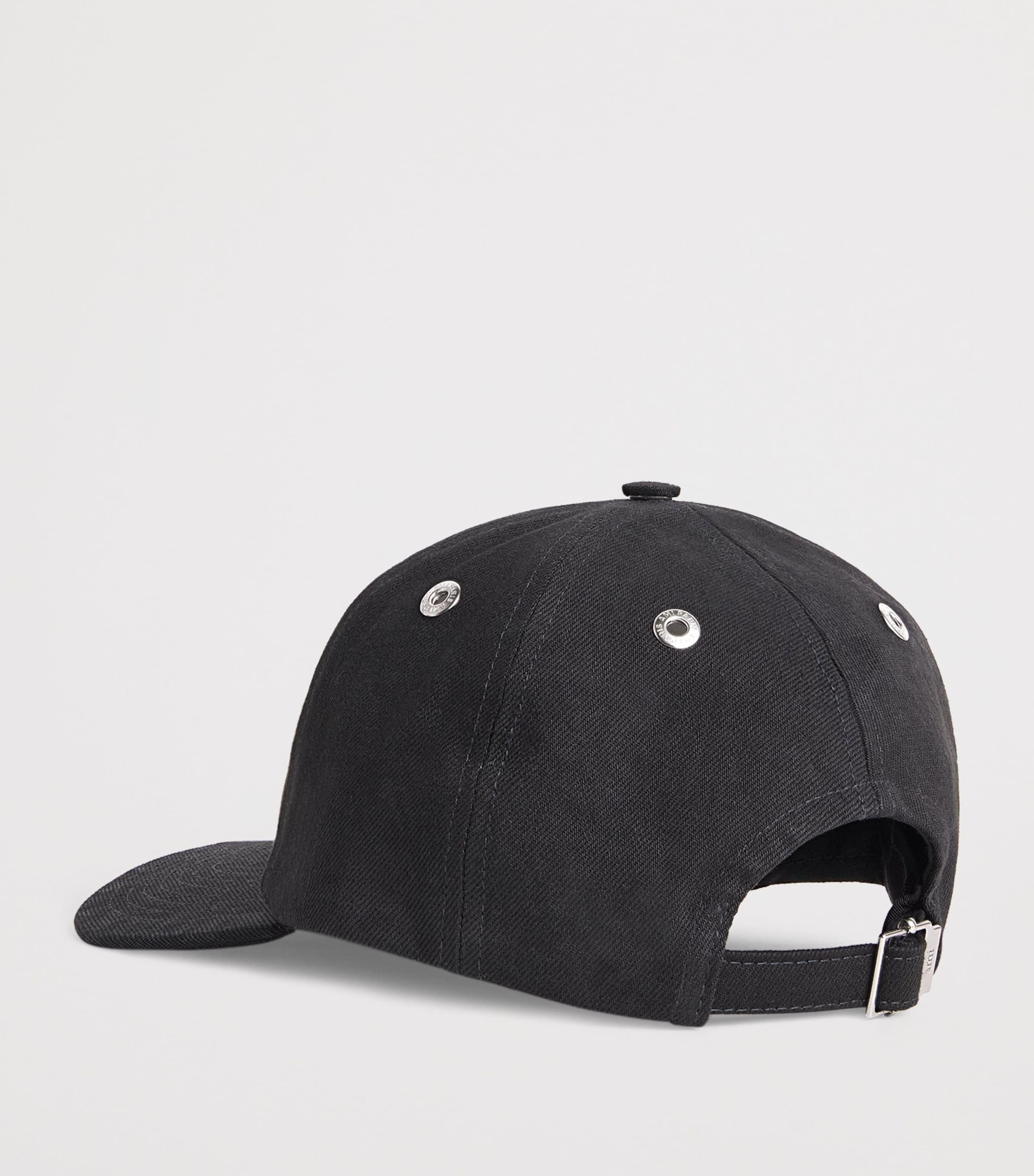 AMI Paris Cotton Felt Patch Logo Cap Noir Image 3