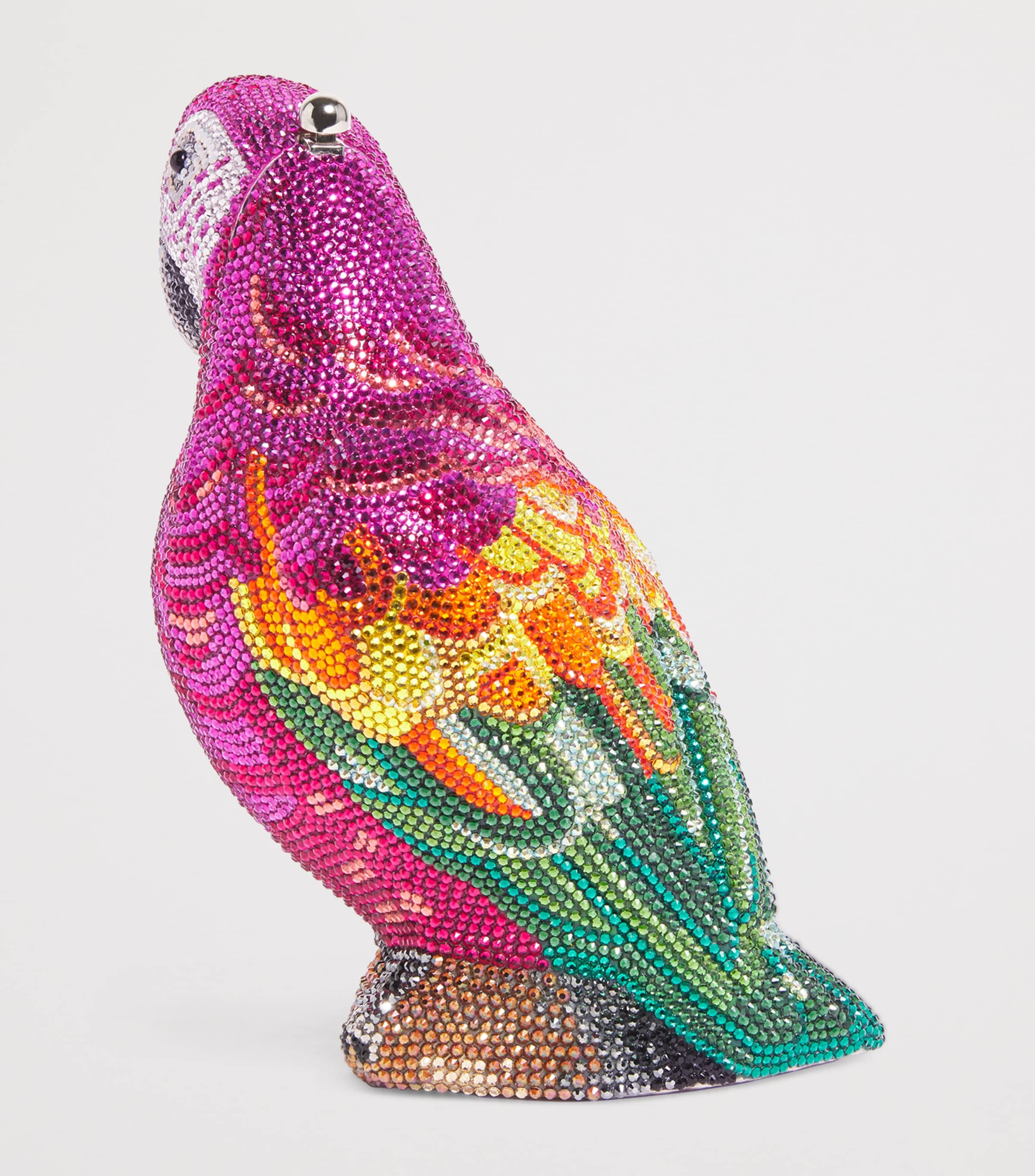 Judith Leiber Crystal Parrot Bali Clutch Bag Sfumt Fushia Multi Image 3