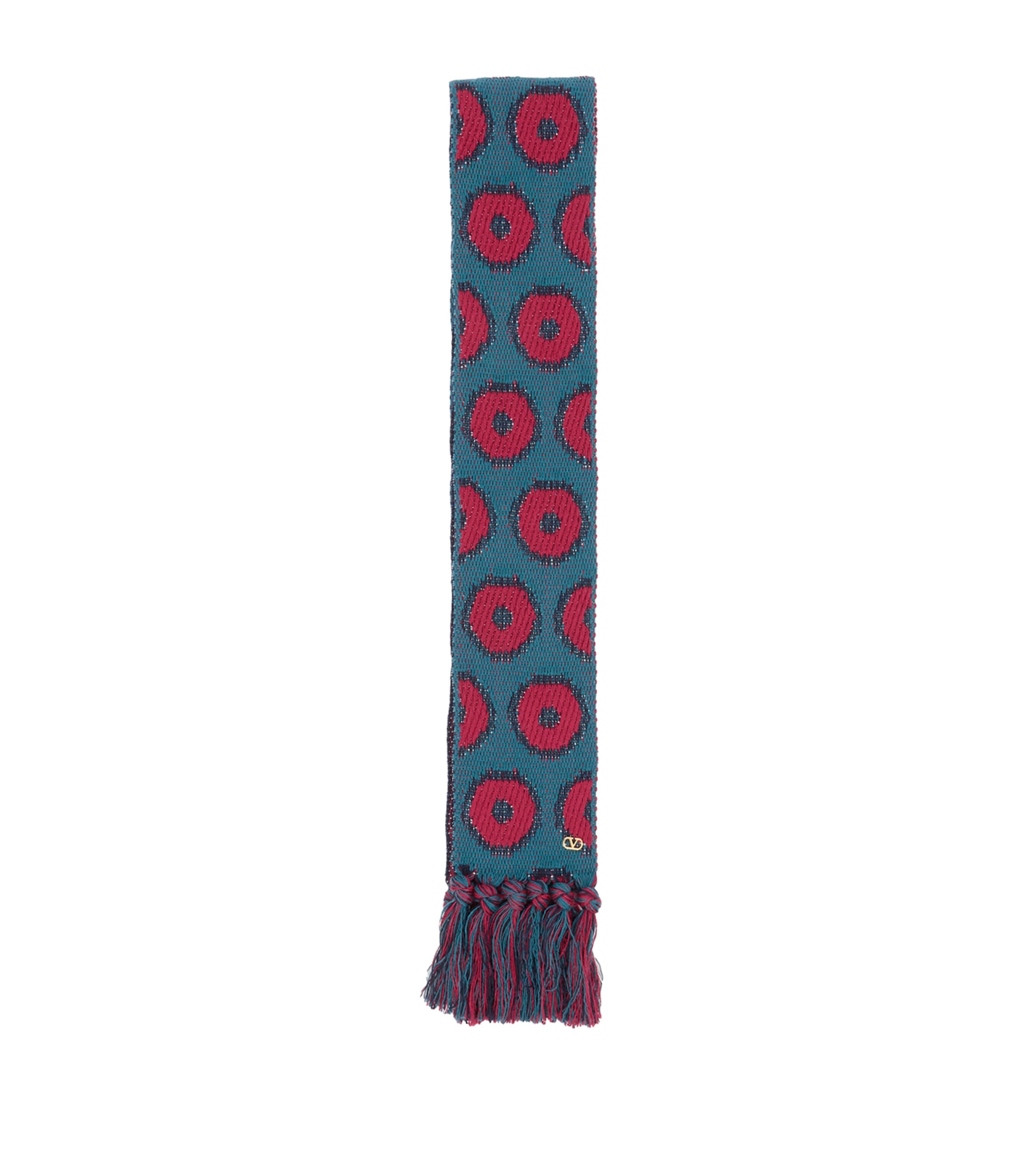 Valentino Garavani Cotton-Blend Heart Scarf | Men Accessories | Scarves | Designers | Valentino Garavani | Men Clothing | Knitwear | Cardigans | Women Clothing | Skirts | Mini Skirts | Women Shoes | Boots | Biker Boots