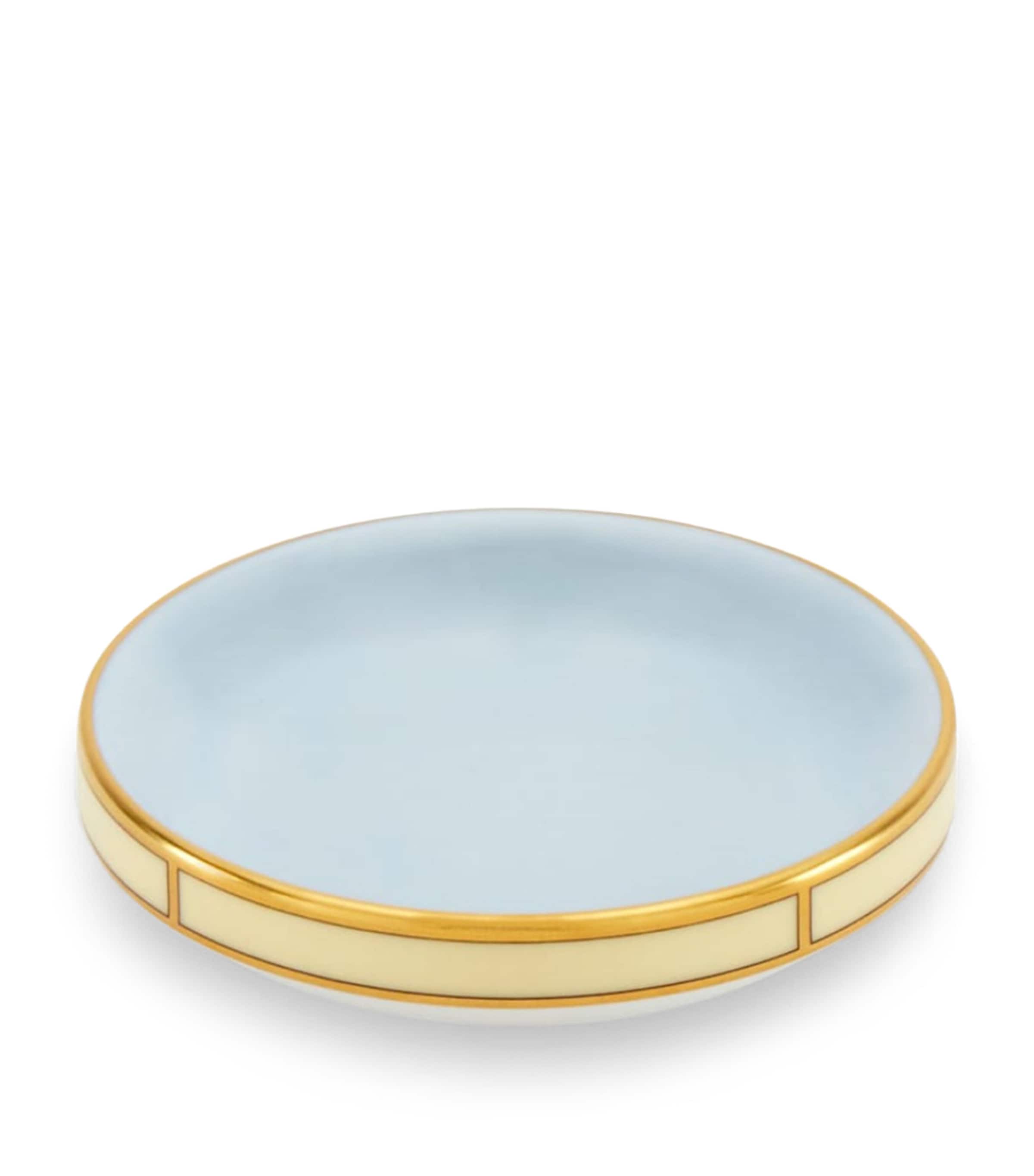 GINORI 1735 Porcelain Colonna Diva Celeste Butter Dish (10cm) Image 4