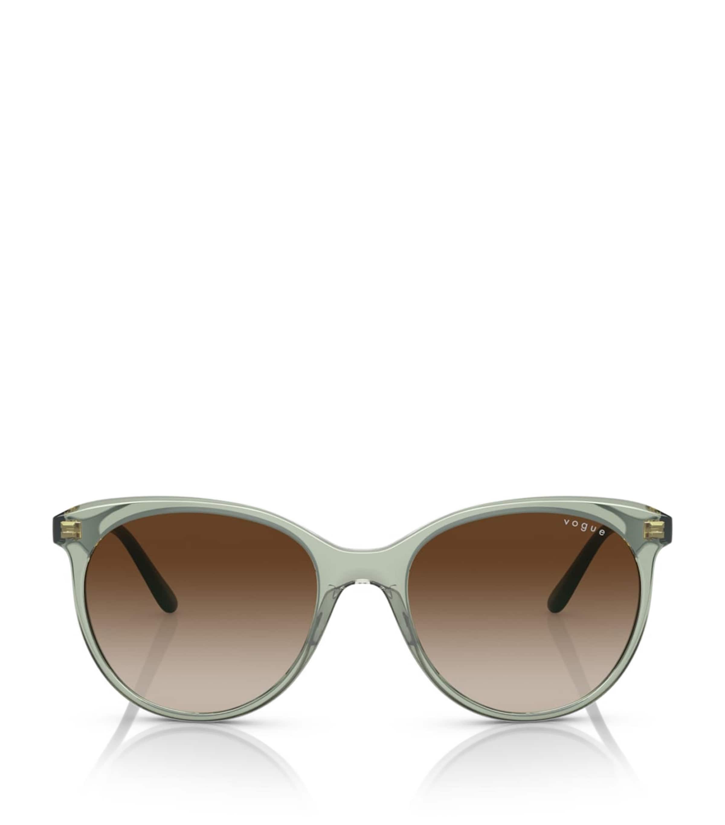 Shop Vogue Acetate Vo5453s Round Sunglasses In Green