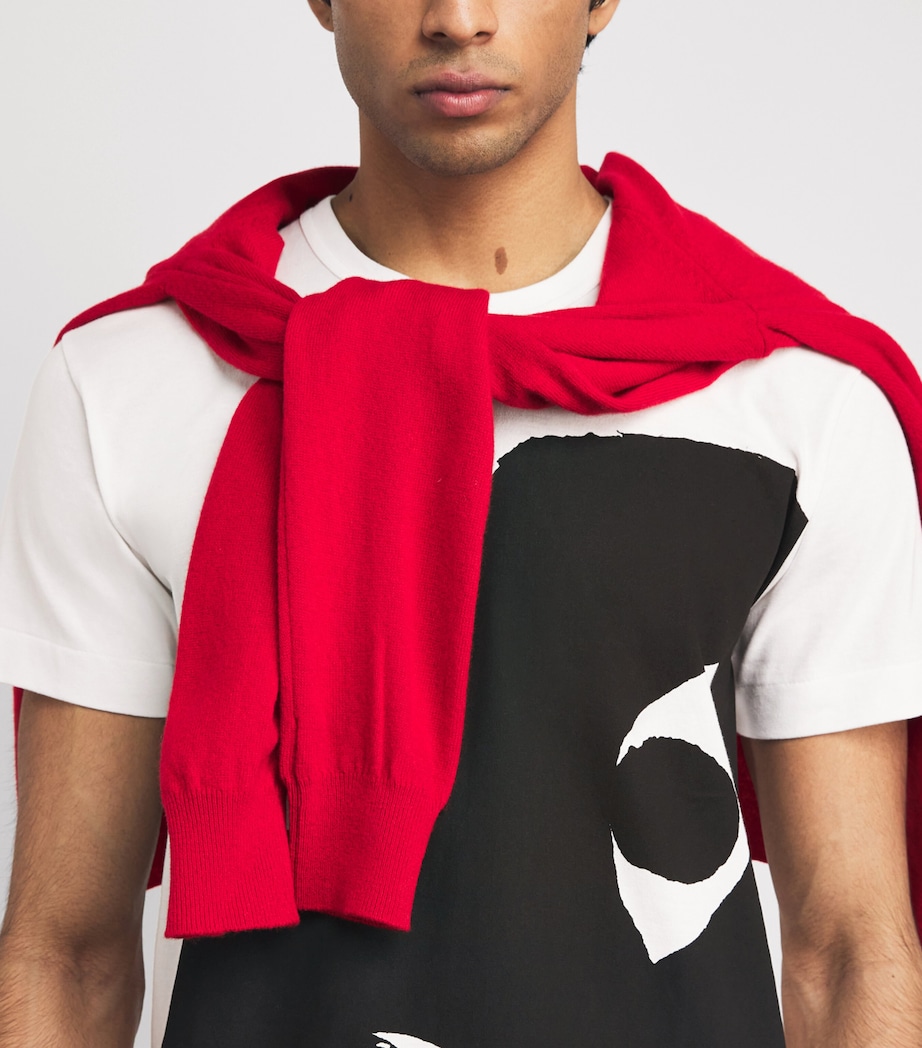 Comme Des Garçons Play Mens Cotton Bottom Corner Heart T-Shirt White Image 3