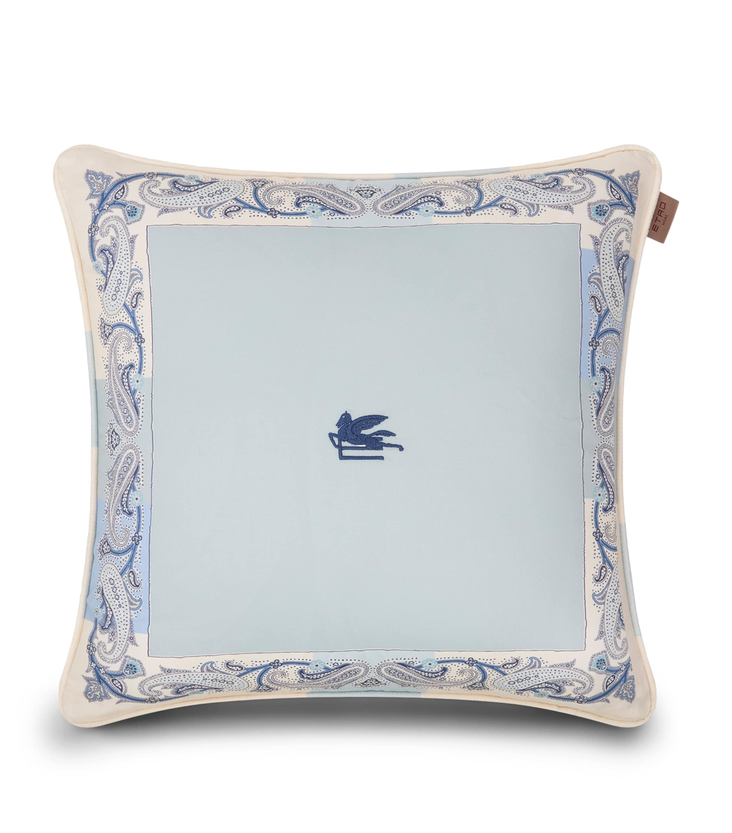 Etro Cotton Satin Yaara Cushion (45cm x 45cm) Print Pale Blue Base Image 2