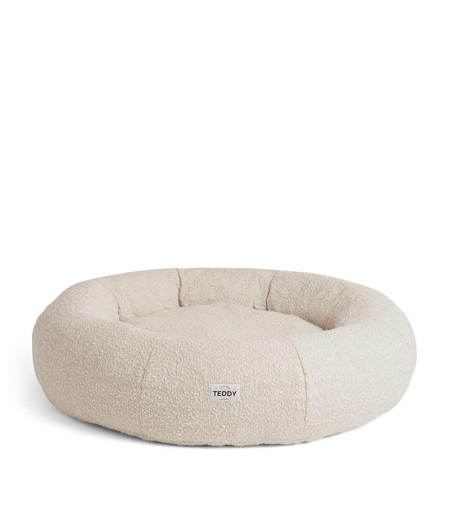 Medium Bouclé Cloud Dog Bed WHITE Image 1