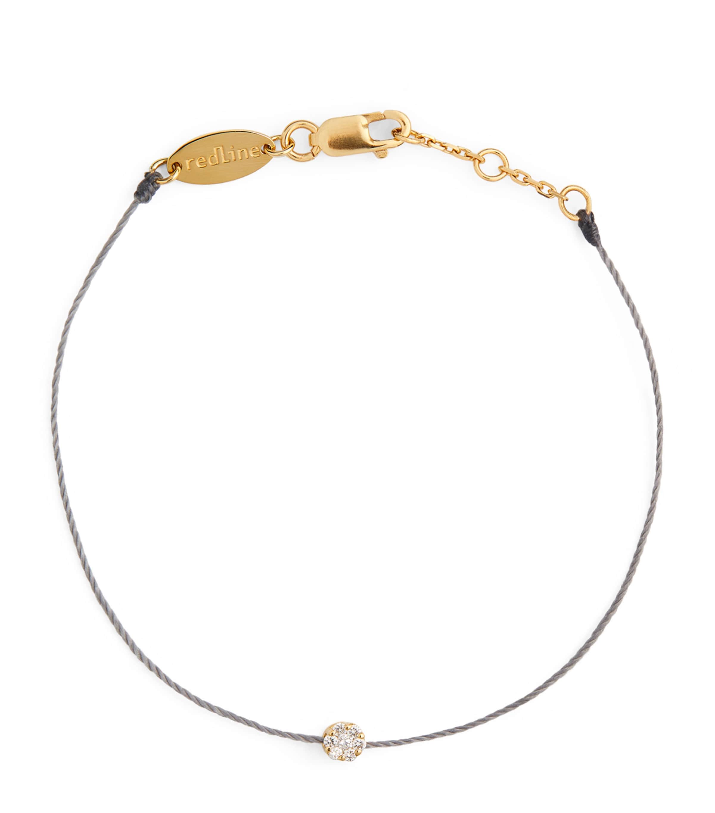 Redline Yellow Gold And Diamond Illusion Bracelet In White