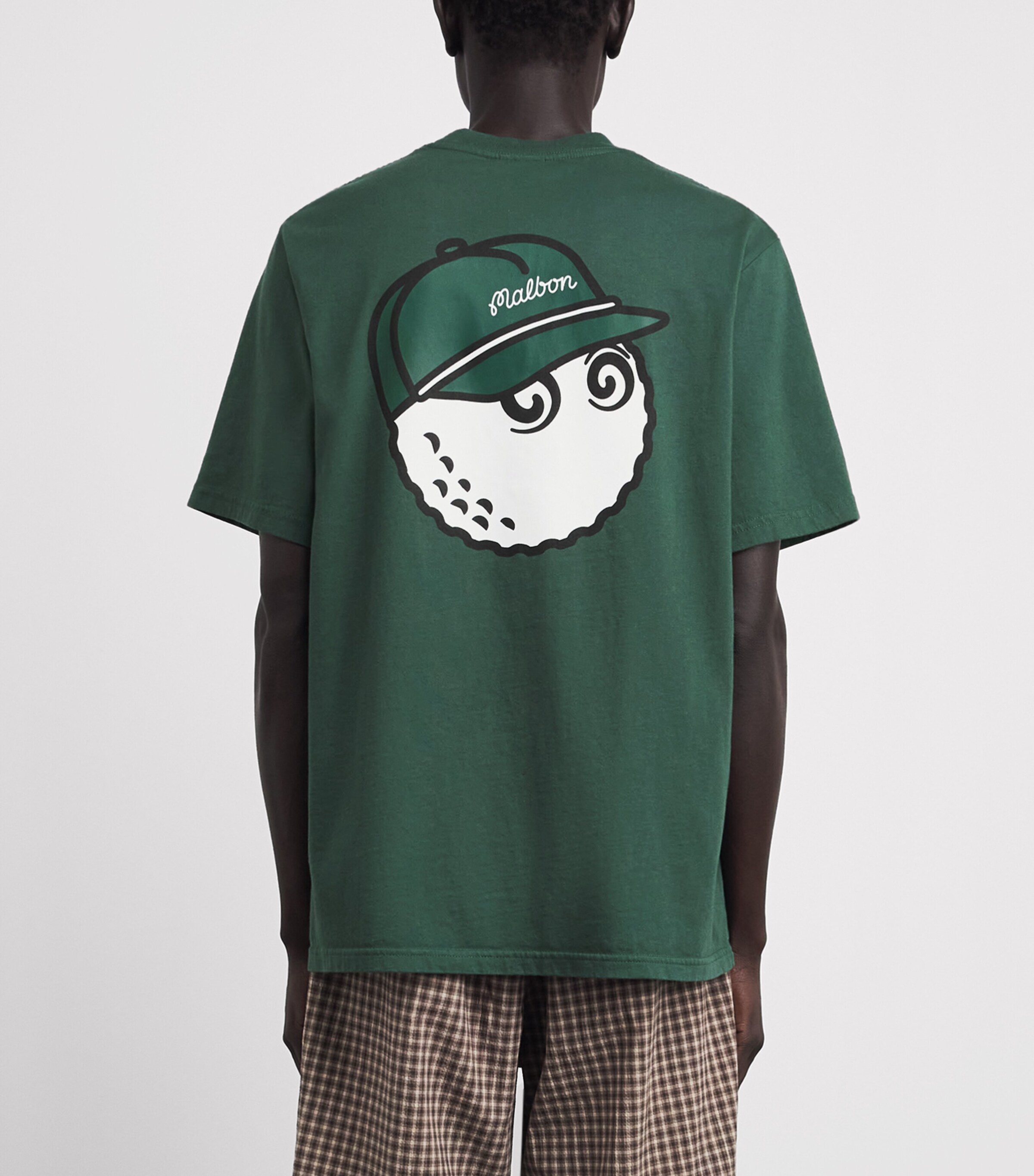 Malbon Mens Cotton Bermuda Baldwin T-Shirt Forest Green Image 5
