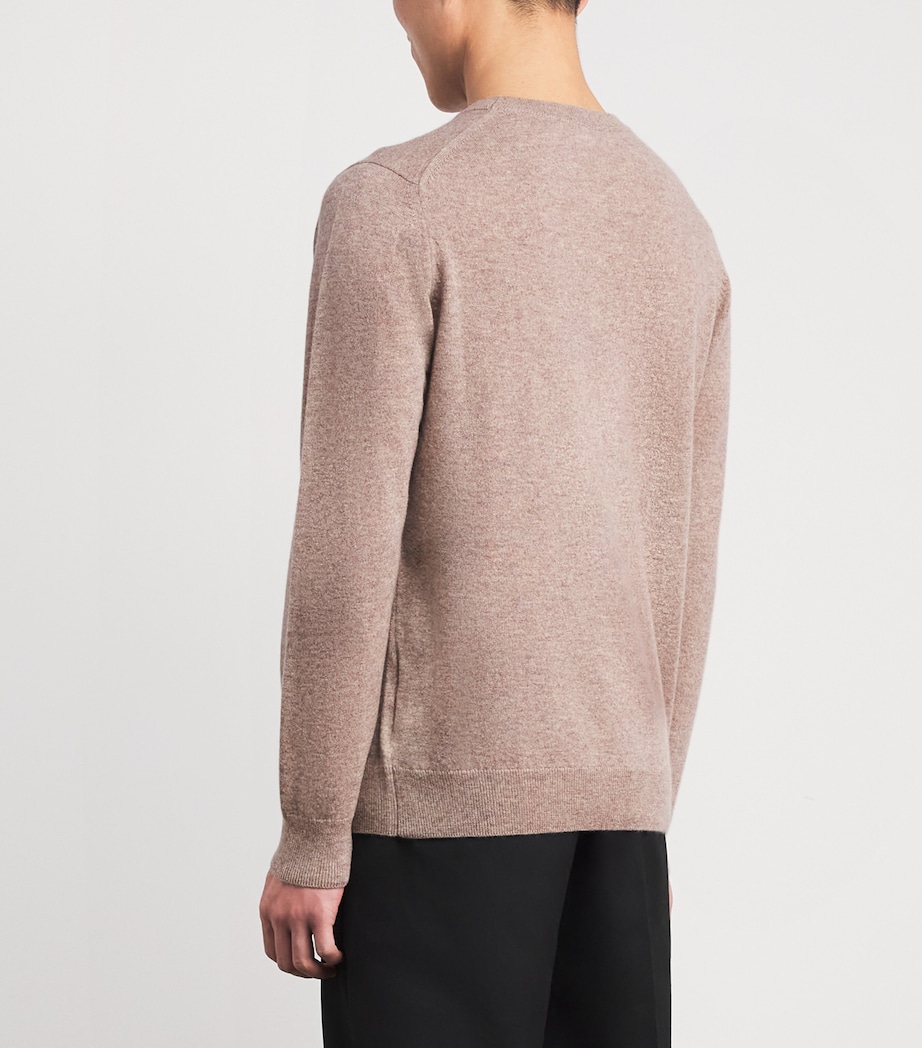 Cashmere Crew-Neck Sweater WHAO OATMEAL MELANGE Image 4