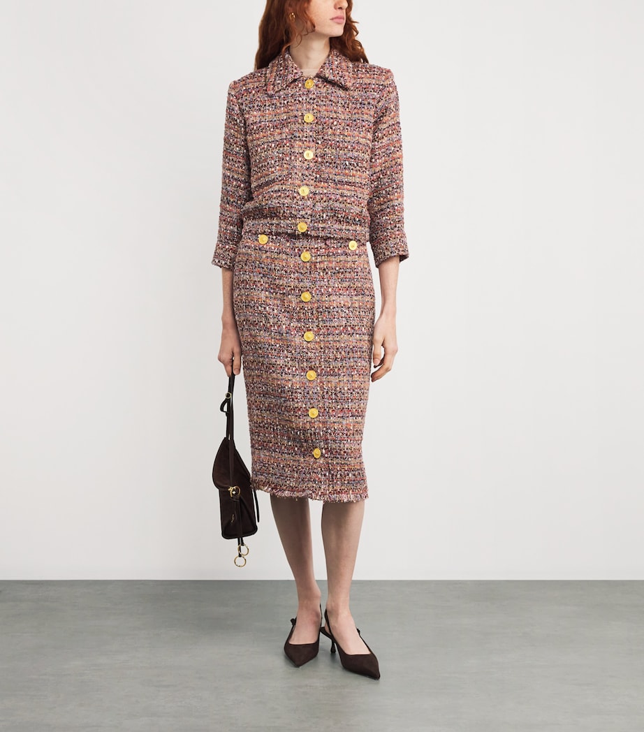 Tweed Tai Midi Pencil Skirt MAUVE/TANMULTITWEED Image 2