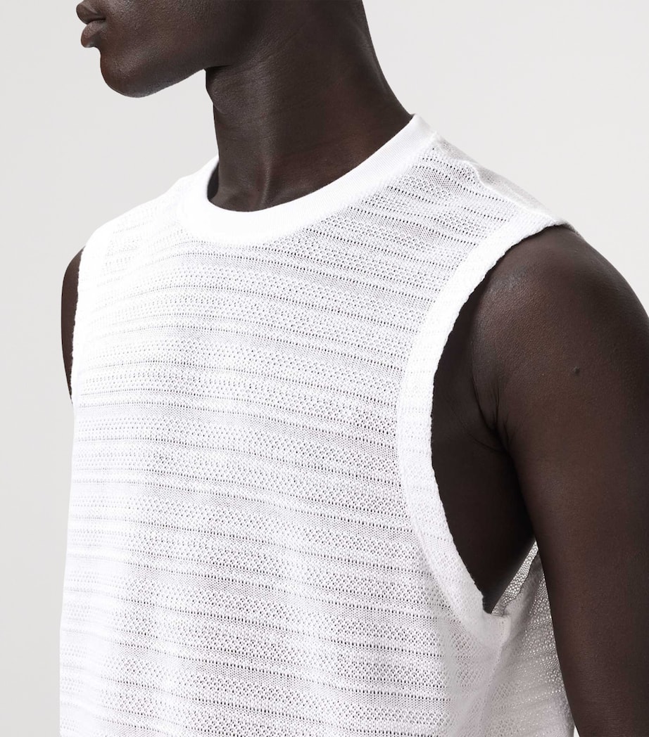 AllSaints Mens Organic Cotton Cove Tank Top Ashen White Image 5