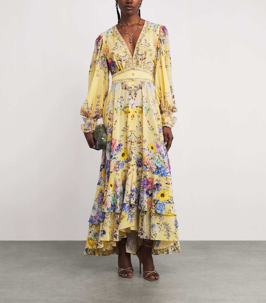 Silk Darling Buds Maxi Dress DARLING BUDS DARLBUD Image 2