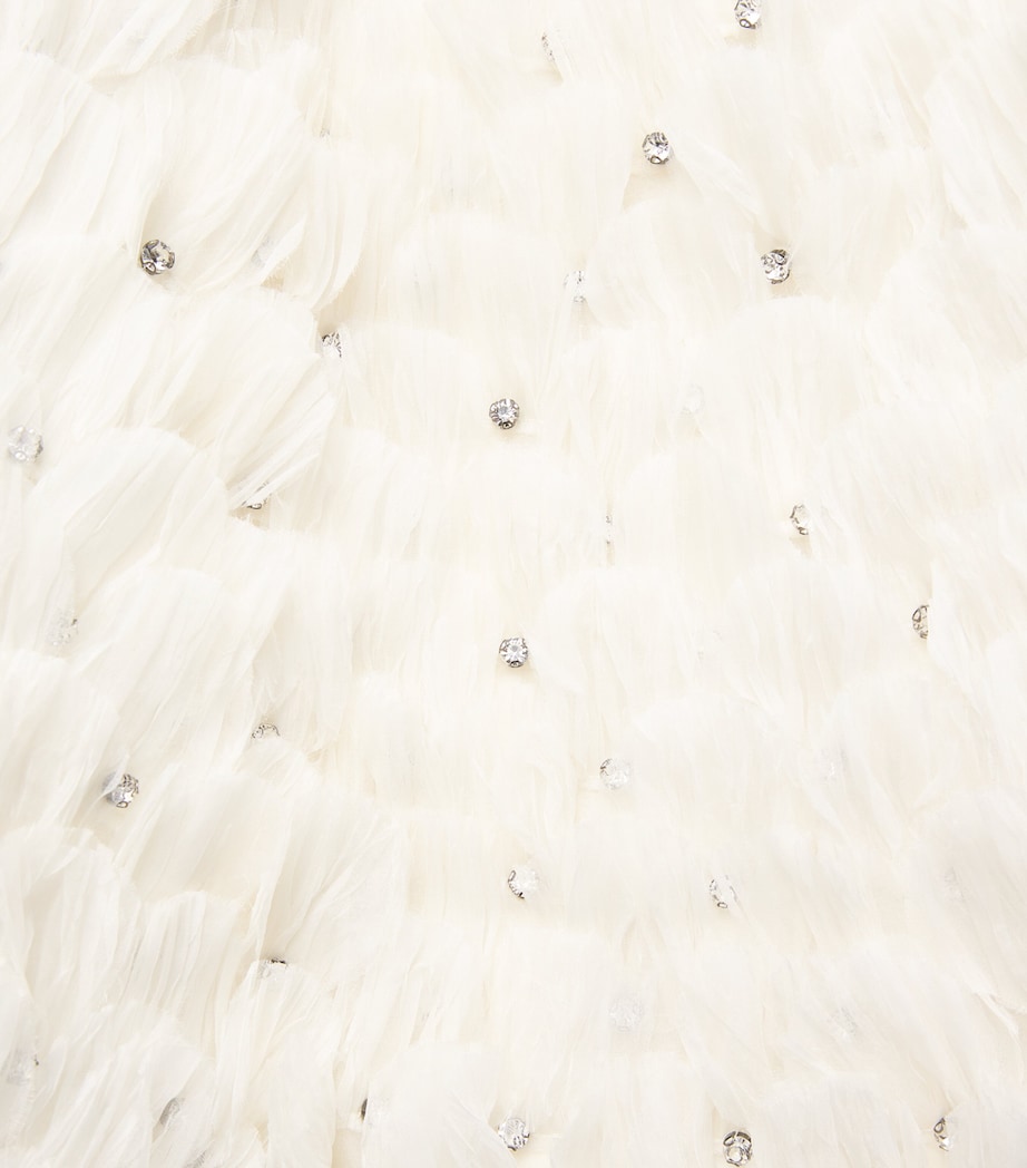 Stella McCartney Womens Silk Embellished Strapless Mini Dress White Image 6