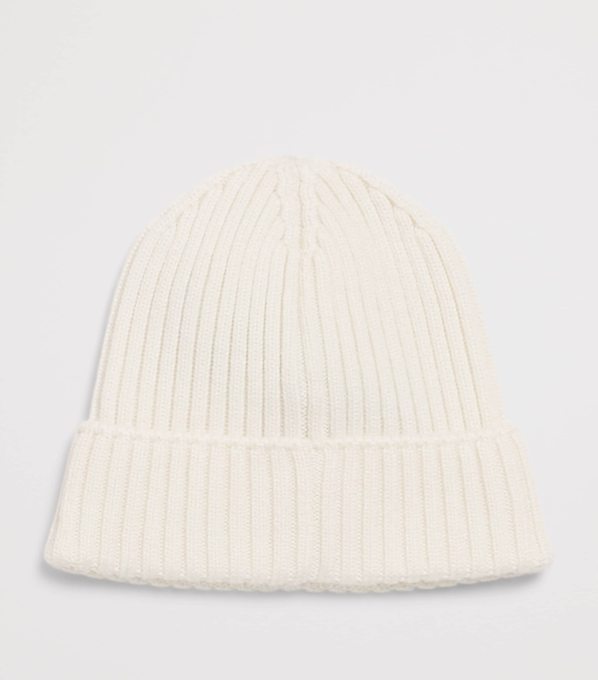 Moncler Enfant Virgin Wool Ribbed Logo Beanie Image 2