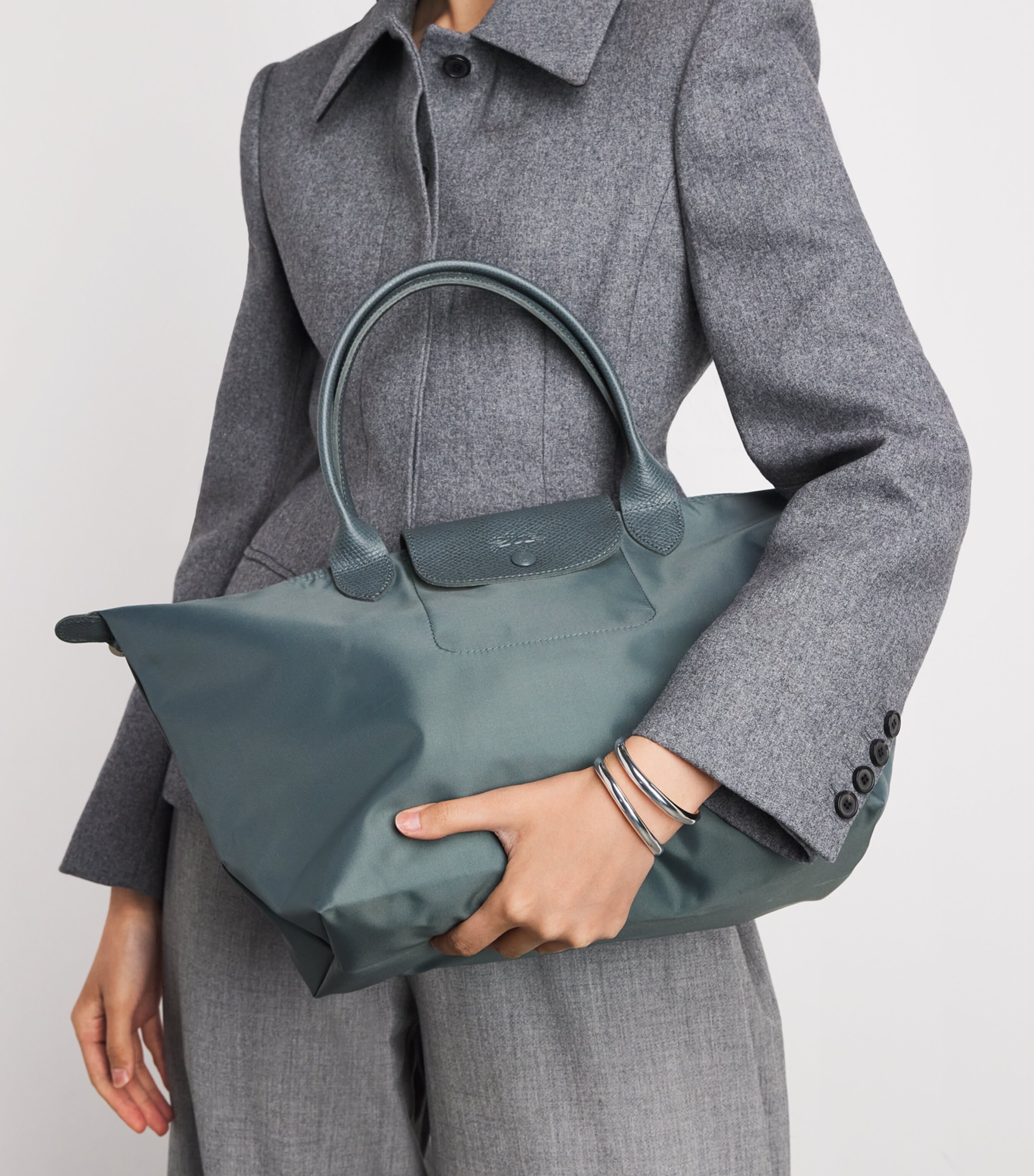 Longchamp Medium Le Pliage One Tote Bag Anthracite Image 2