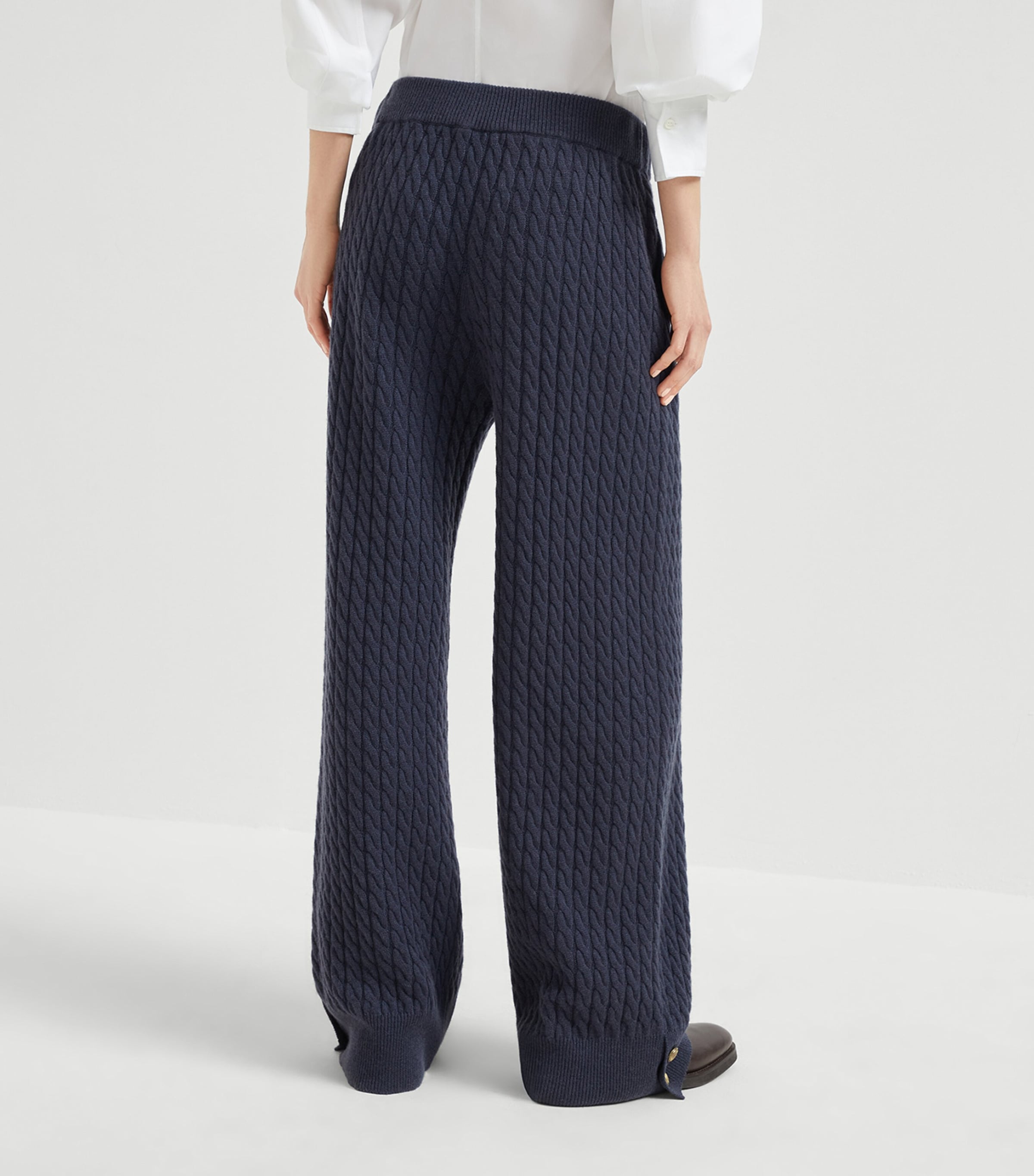 Cashmere Cable-Knit Trousers C7186 Image 3