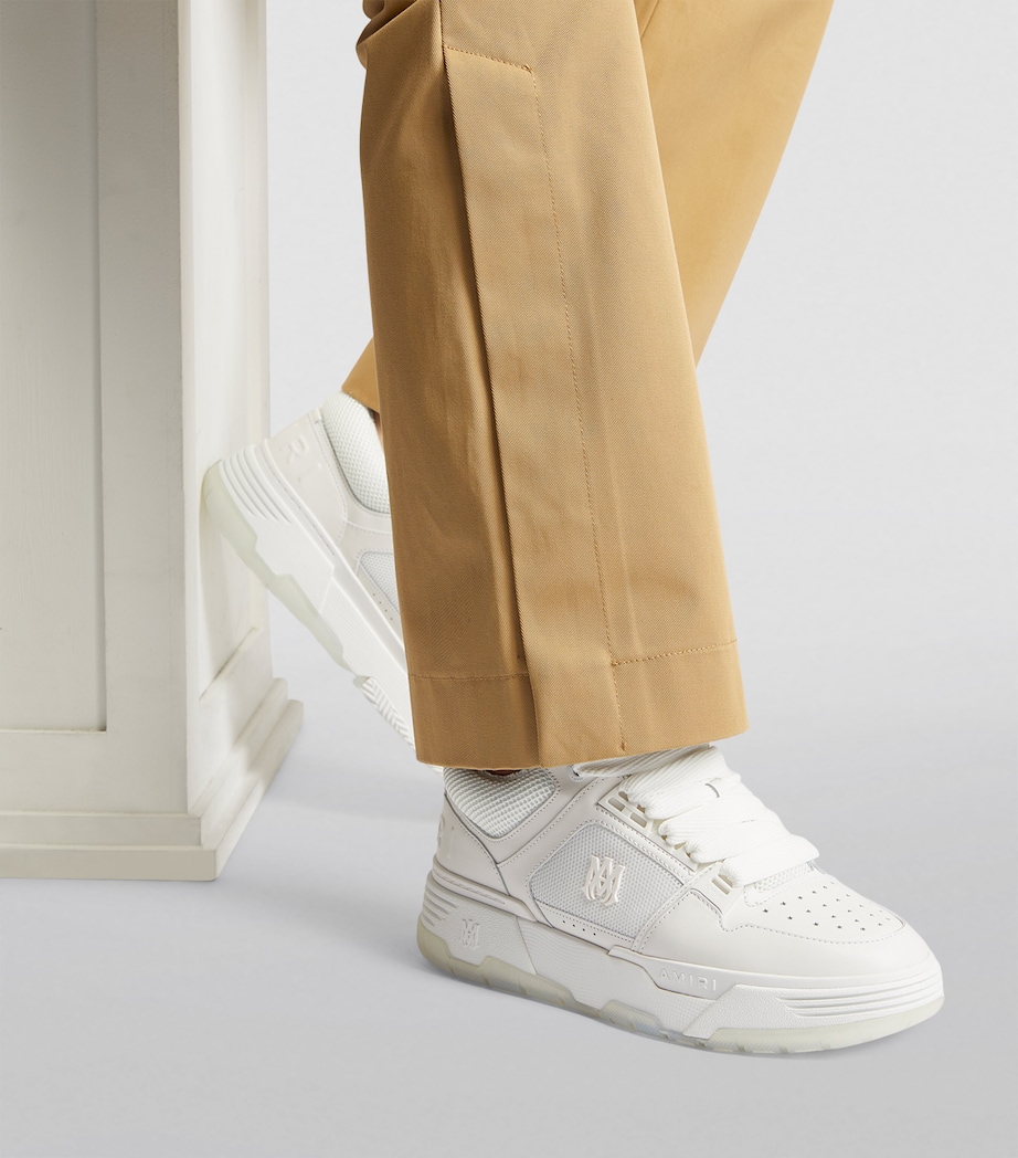 Leather MA-1 Low-Top Sneakers WHITE Image 5