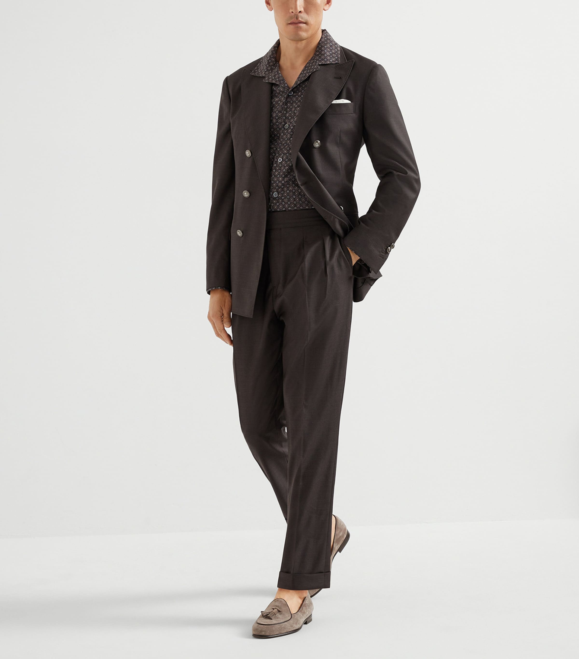 Brunello Cucinelli Tailored Virgin Wool Blazer | Grey