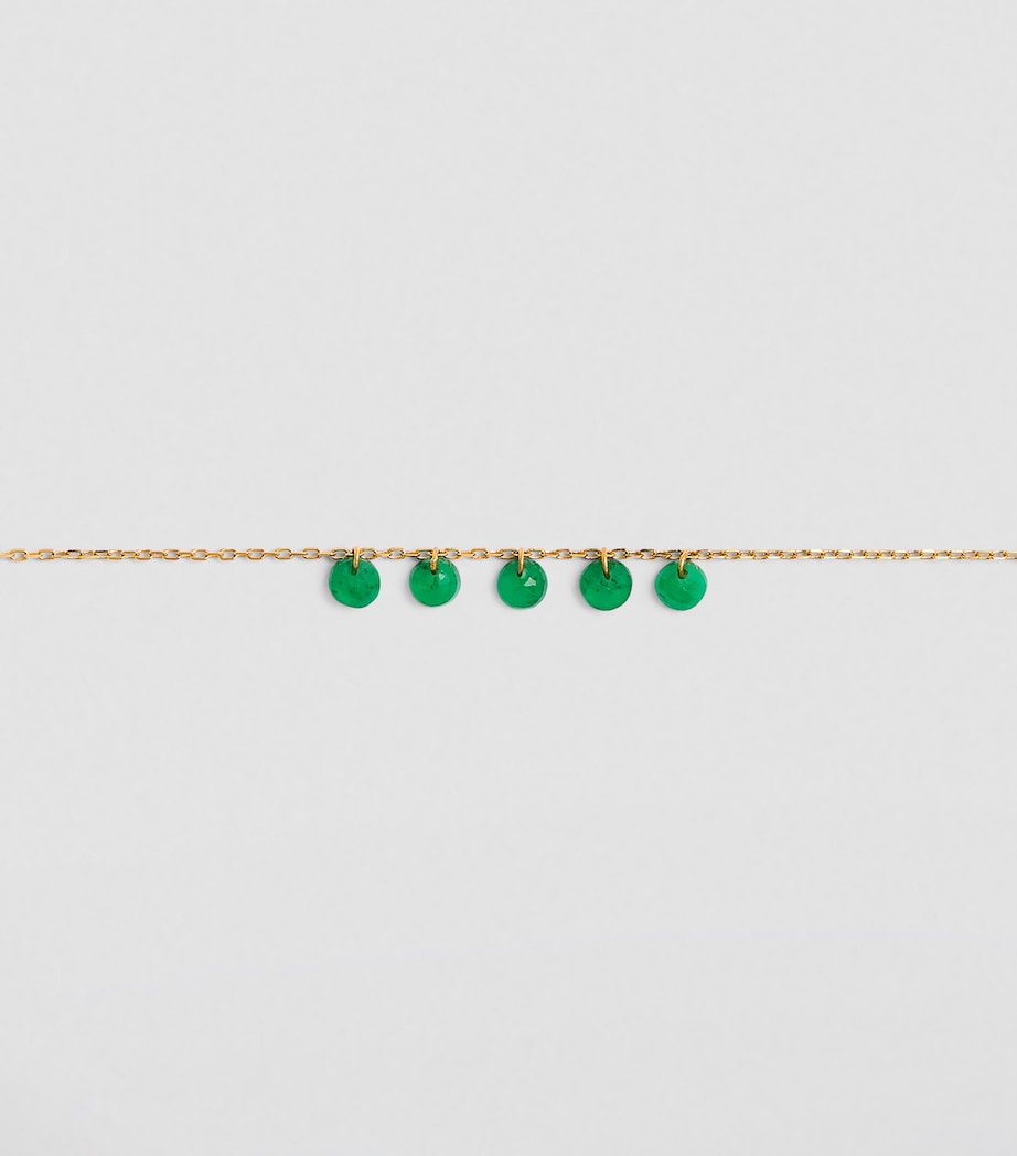Yellow Gold and Emerald 5-Stone Hang Up Bracelet GOLD Image 2