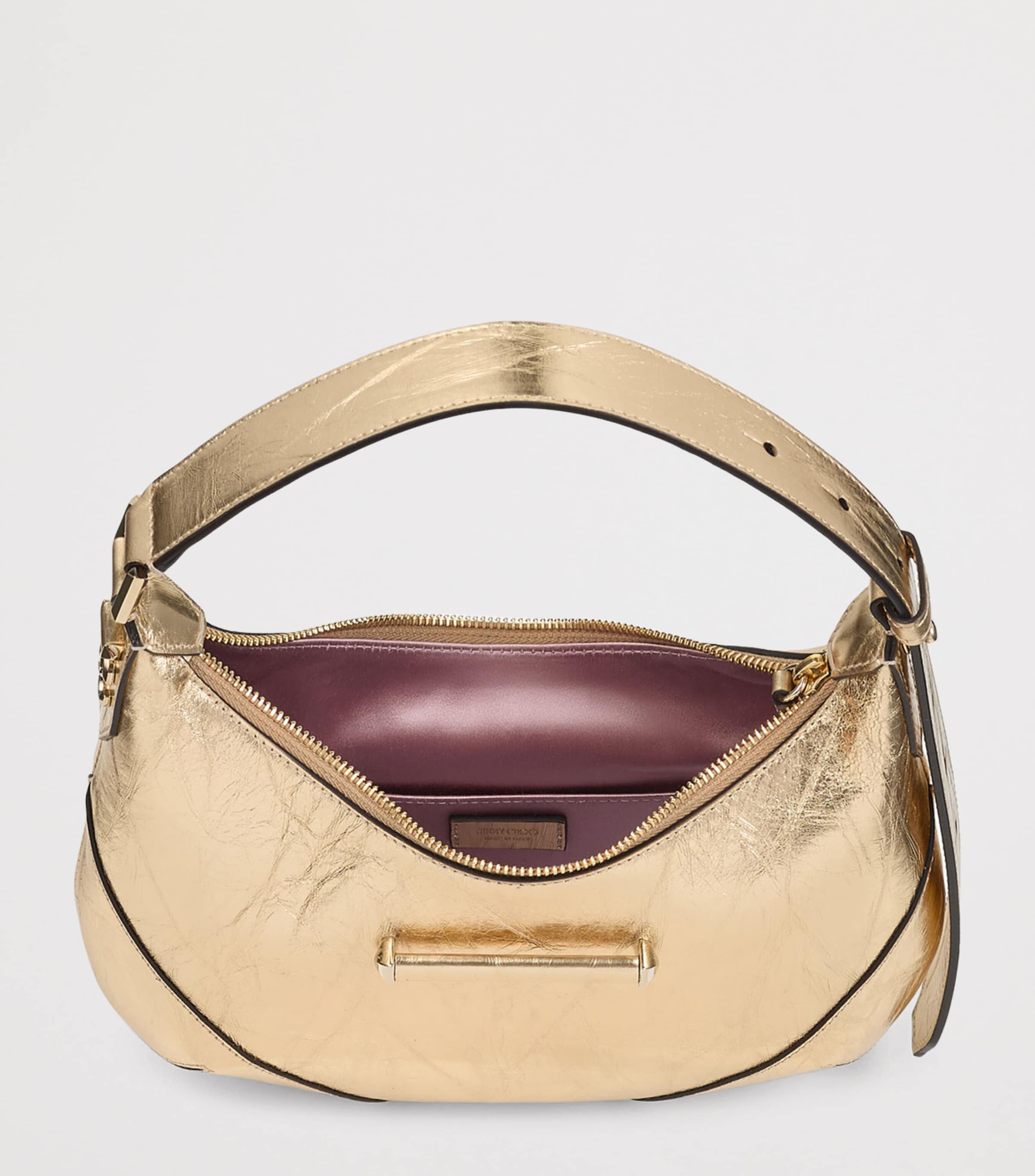 Bar Small Metallic Leather Shoulder Bag GOLD/SHINY GOLD Image 5