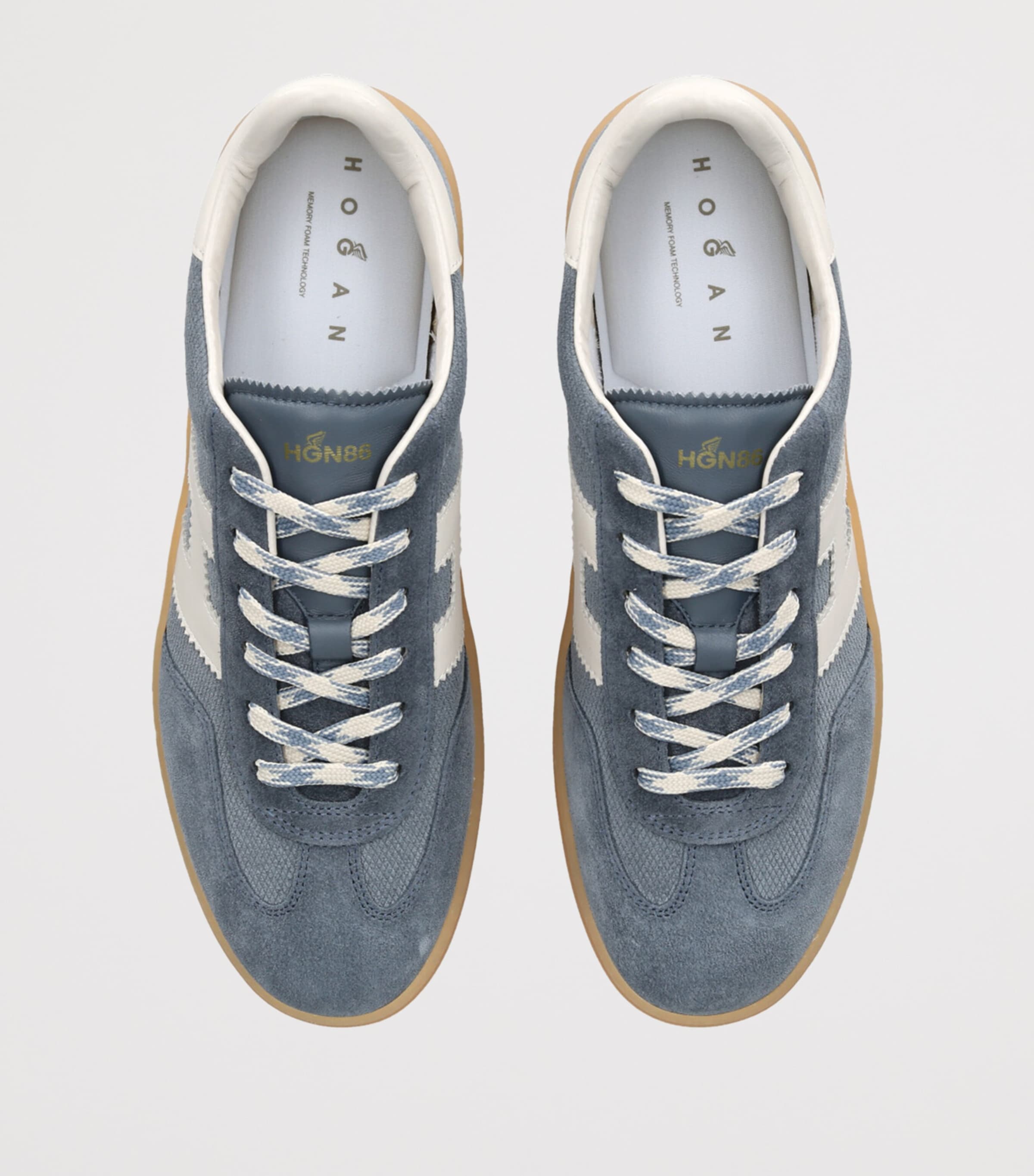 Hogan Suede Cool Sneakers Mid Blue Image 4